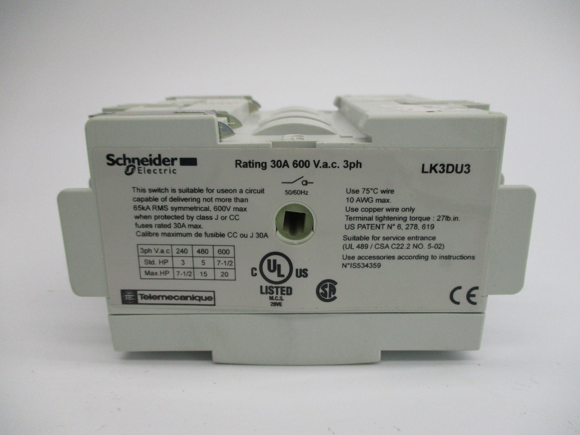 SCHNEIDER ELECTRIC LK3DU3 NSMP