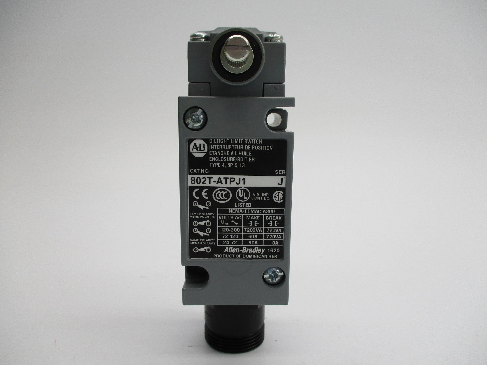ALLEN BRADLEY 802T-ATPJ1 SER. J (WH) NSMP