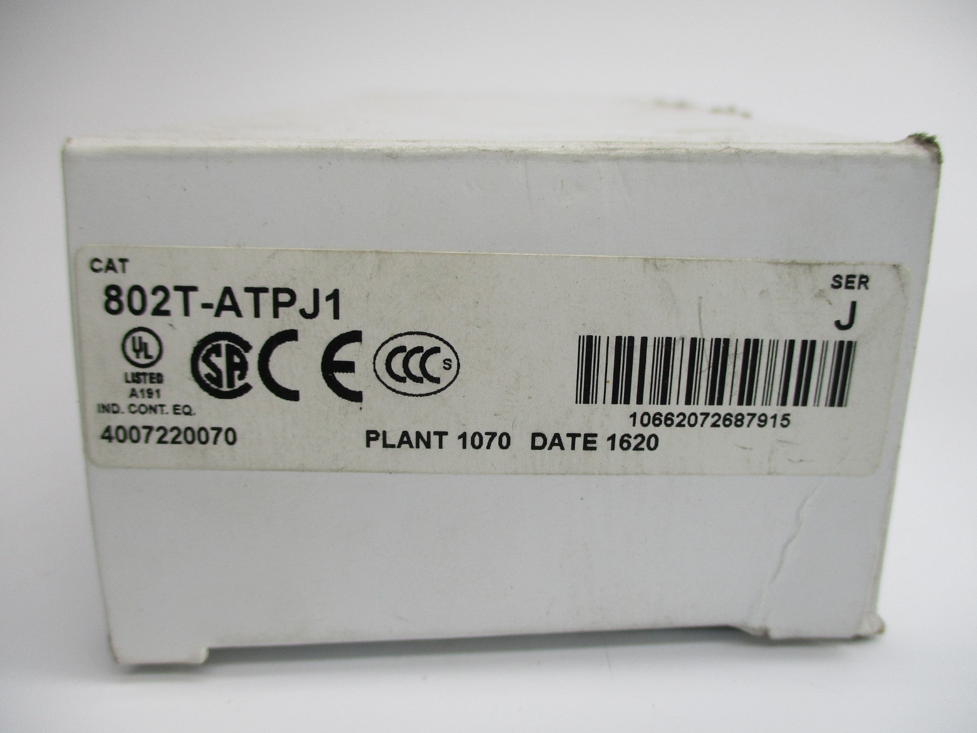 ALLEN BRADLEY 802T-ATPJ1 SER. J (WH) NSMP