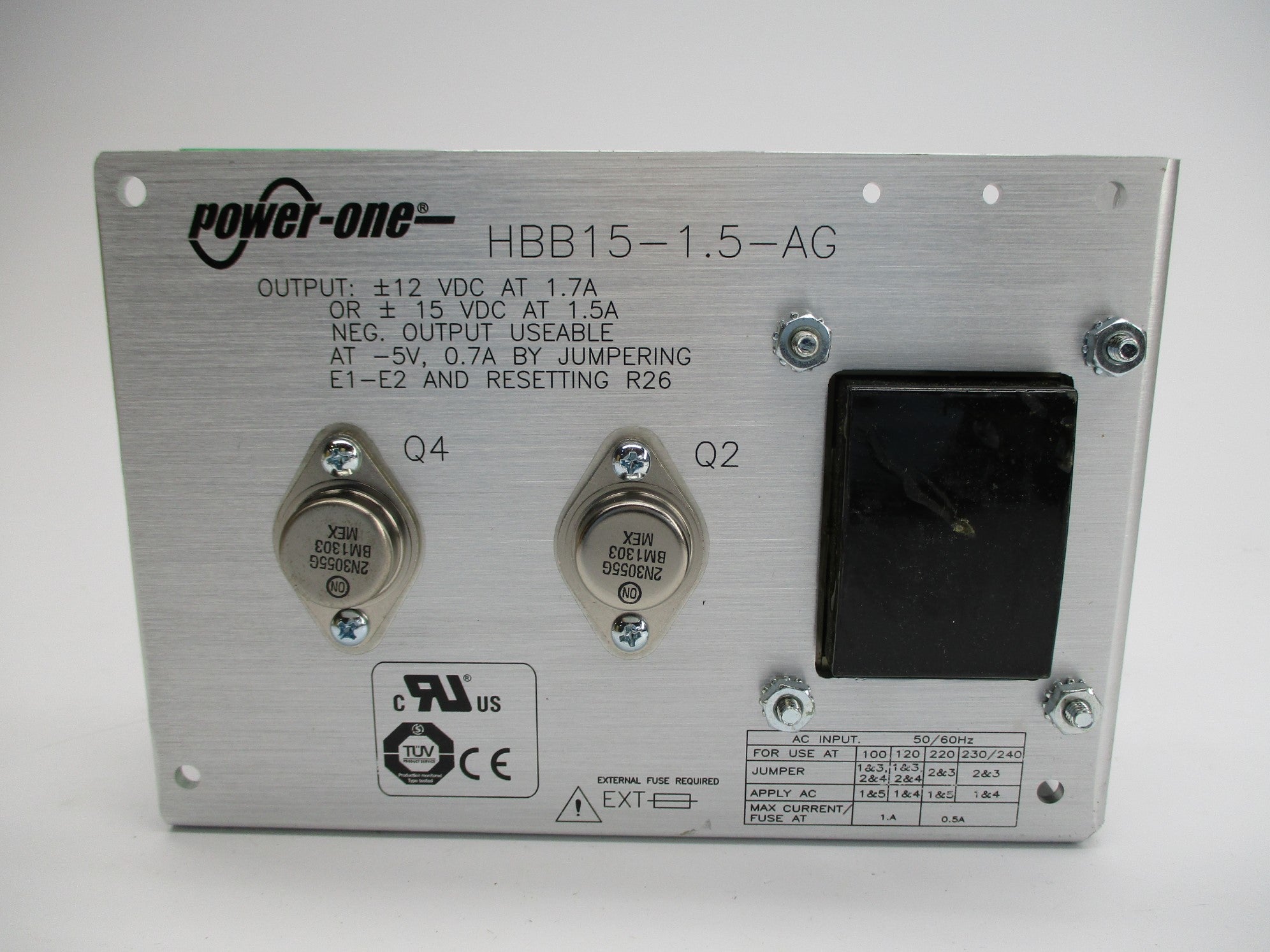 POWER-ONE HBB15-1.5-AG 240V 0.5A NSMP