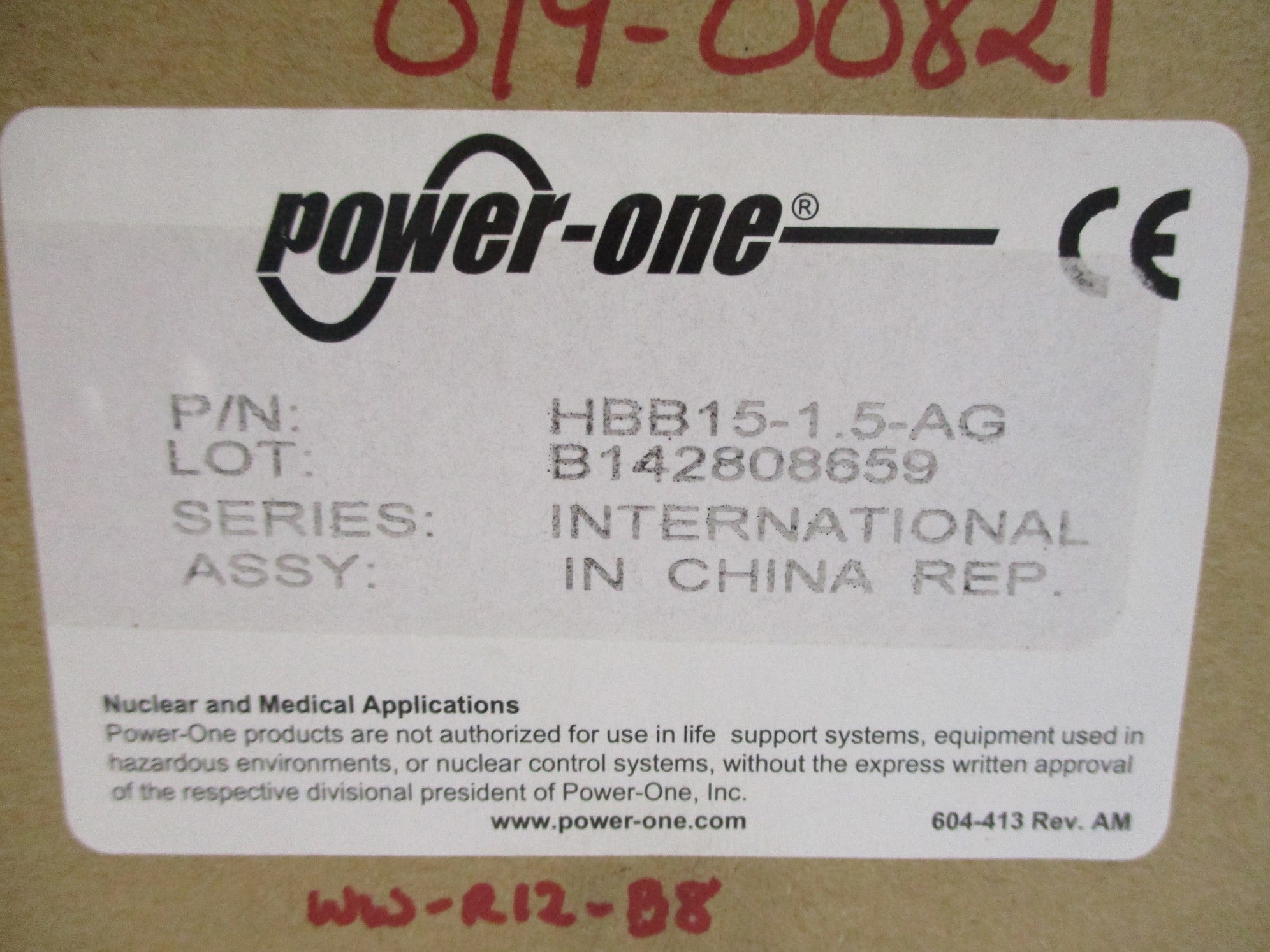 POWER-ONE HBB15-1.5-AG 240V 0.5A NSMP
