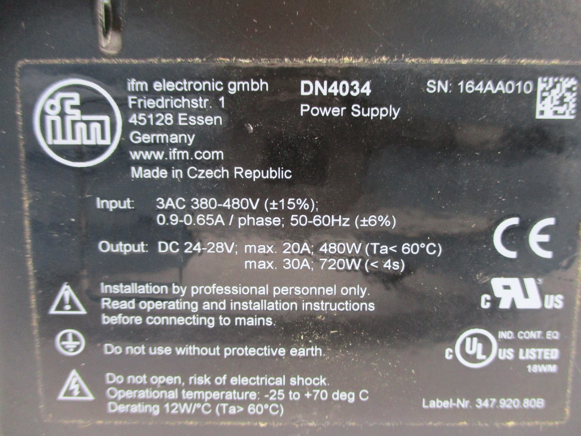 IFM EFECTOR DN4034 NSNP