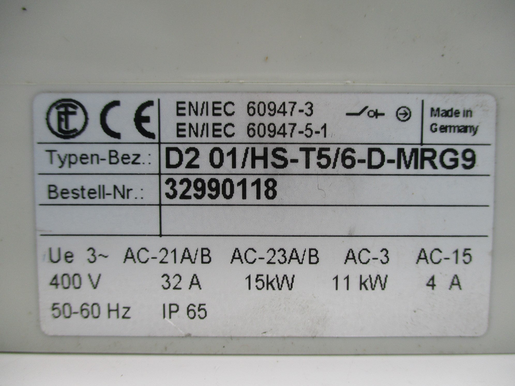 ALLEN BRADLEY 32990118 D201/HS-T5/6-D-MRG9 NSNP