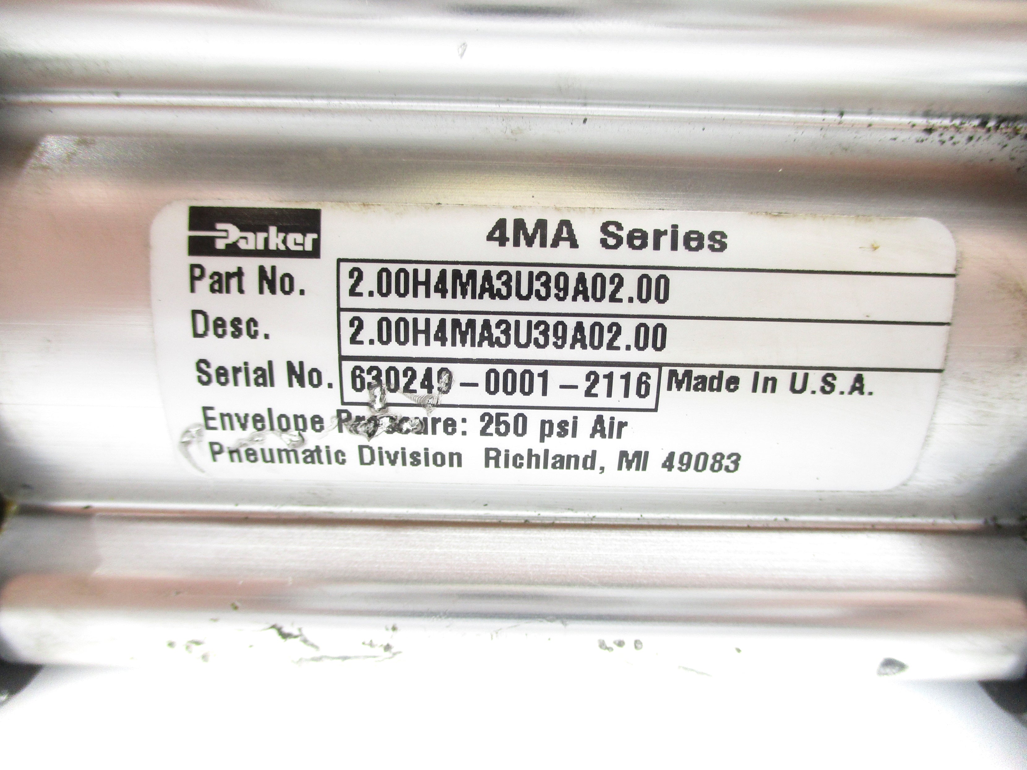 PARKER 2.00H4MA3U39A02.00 SER. 4MA (AS PICTURED) NSNP