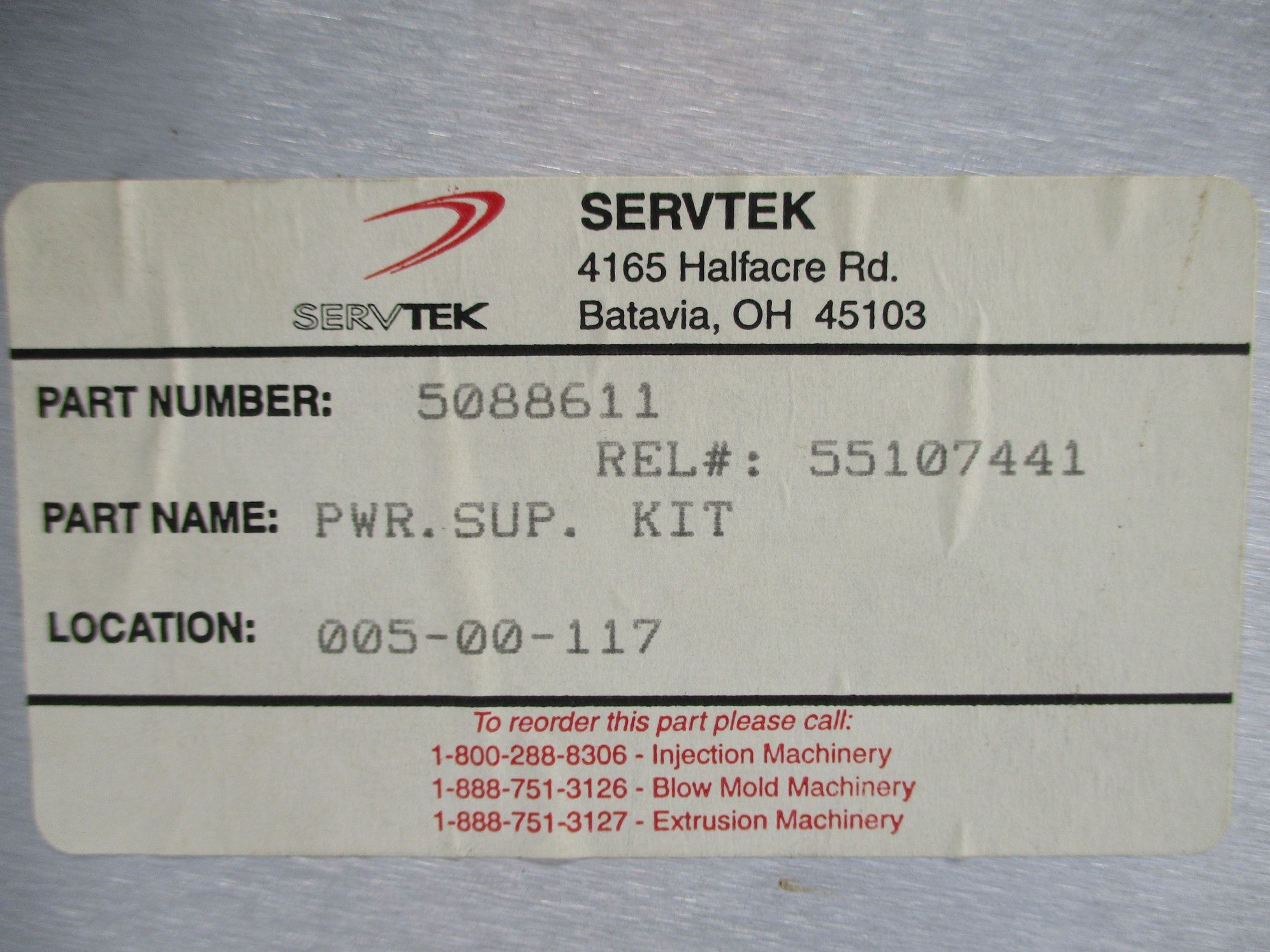SERVTEK 5088611 NSNP