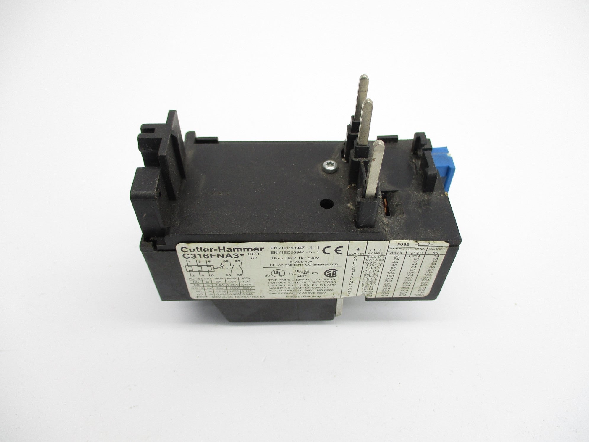 CUTLER HAMMER C316FNA3M SER. A2 690V 4.5-6.5A UNMP