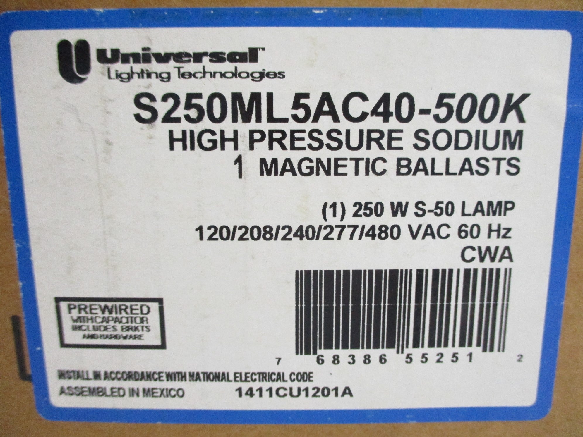 UNIVERSAL S250ML5AC40-500K 480VAC 2.50A NSMP
