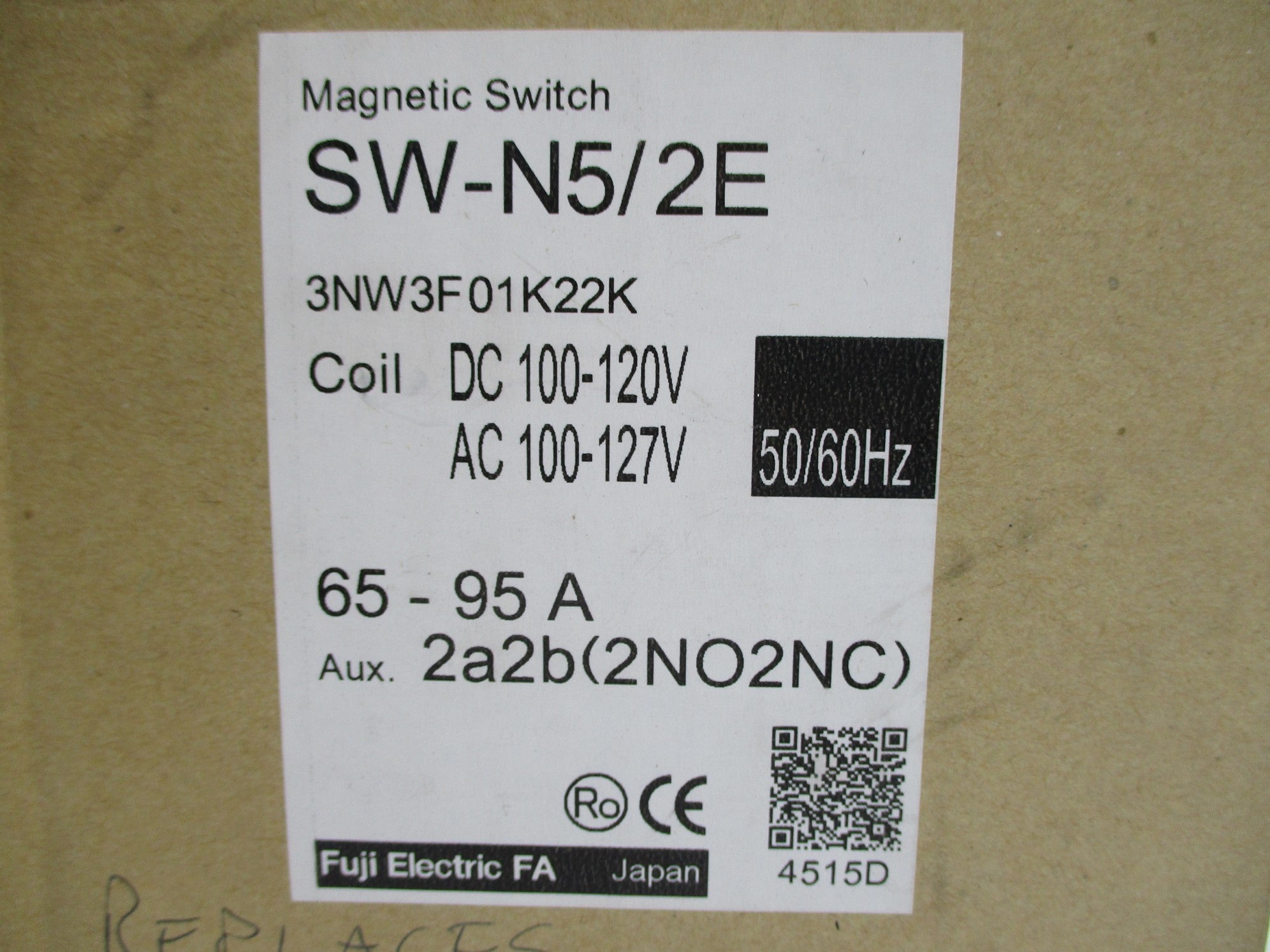 FUJI ELECTRIC SW-N5/2E 3NW3F01K22K NSMP
