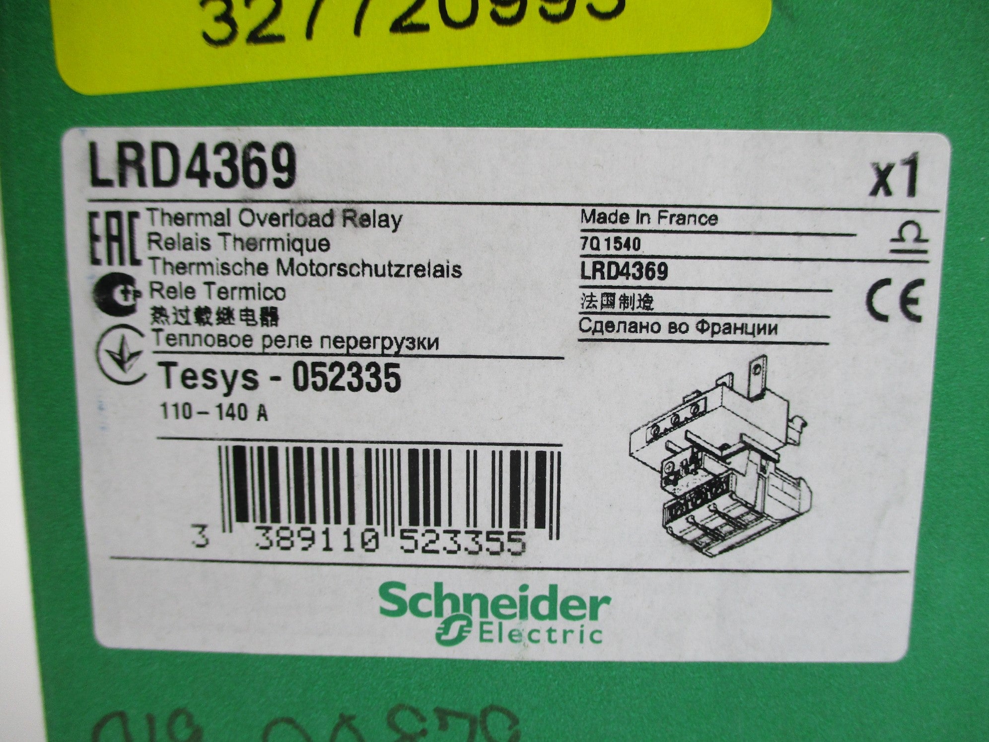 SCHNEIDER ELECTRIC LRD4369 110-140A NSMP