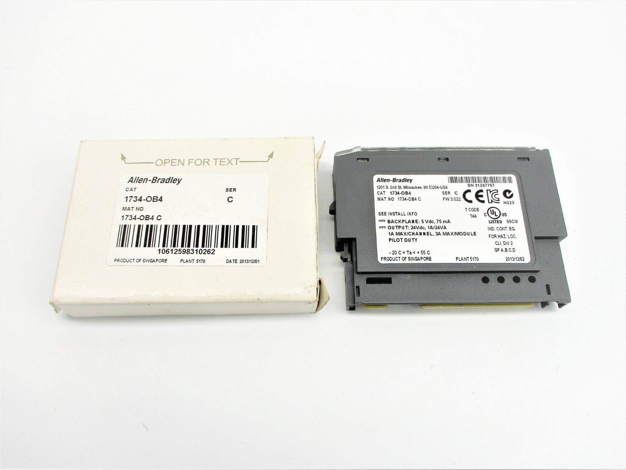 ALLEN BRADLEY 1734-OB4 SER. C F/W 3.022 NSMP