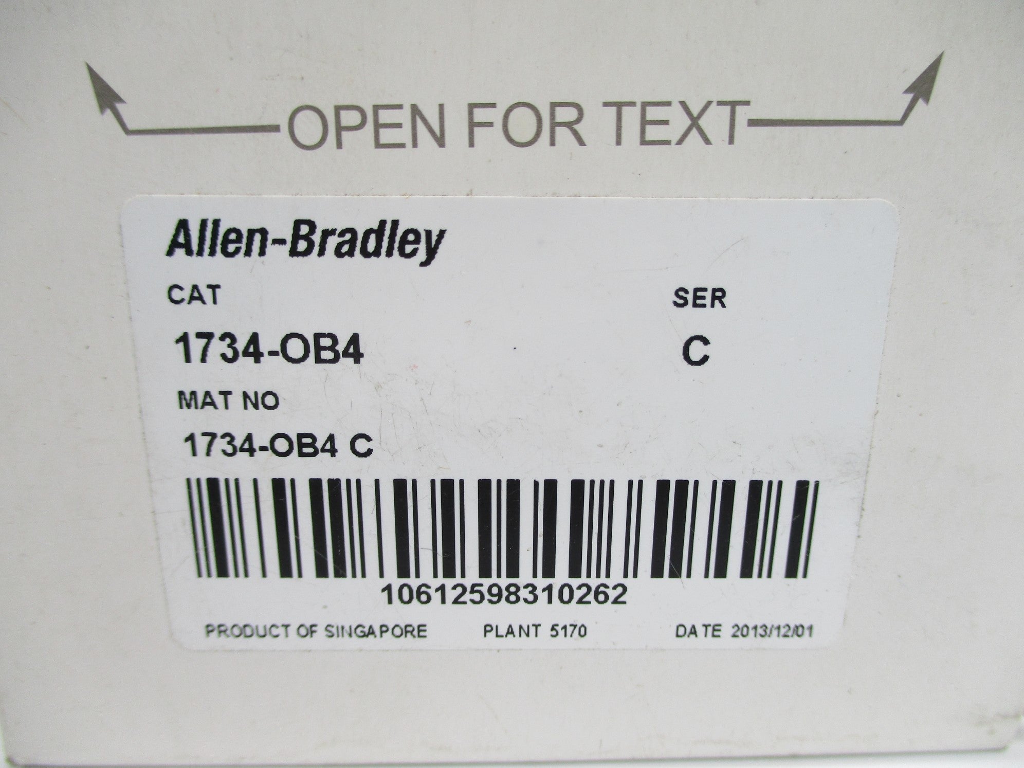 ALLEN BRADLEY 1734-OB4 SER. C F/W 3.022 NSMP