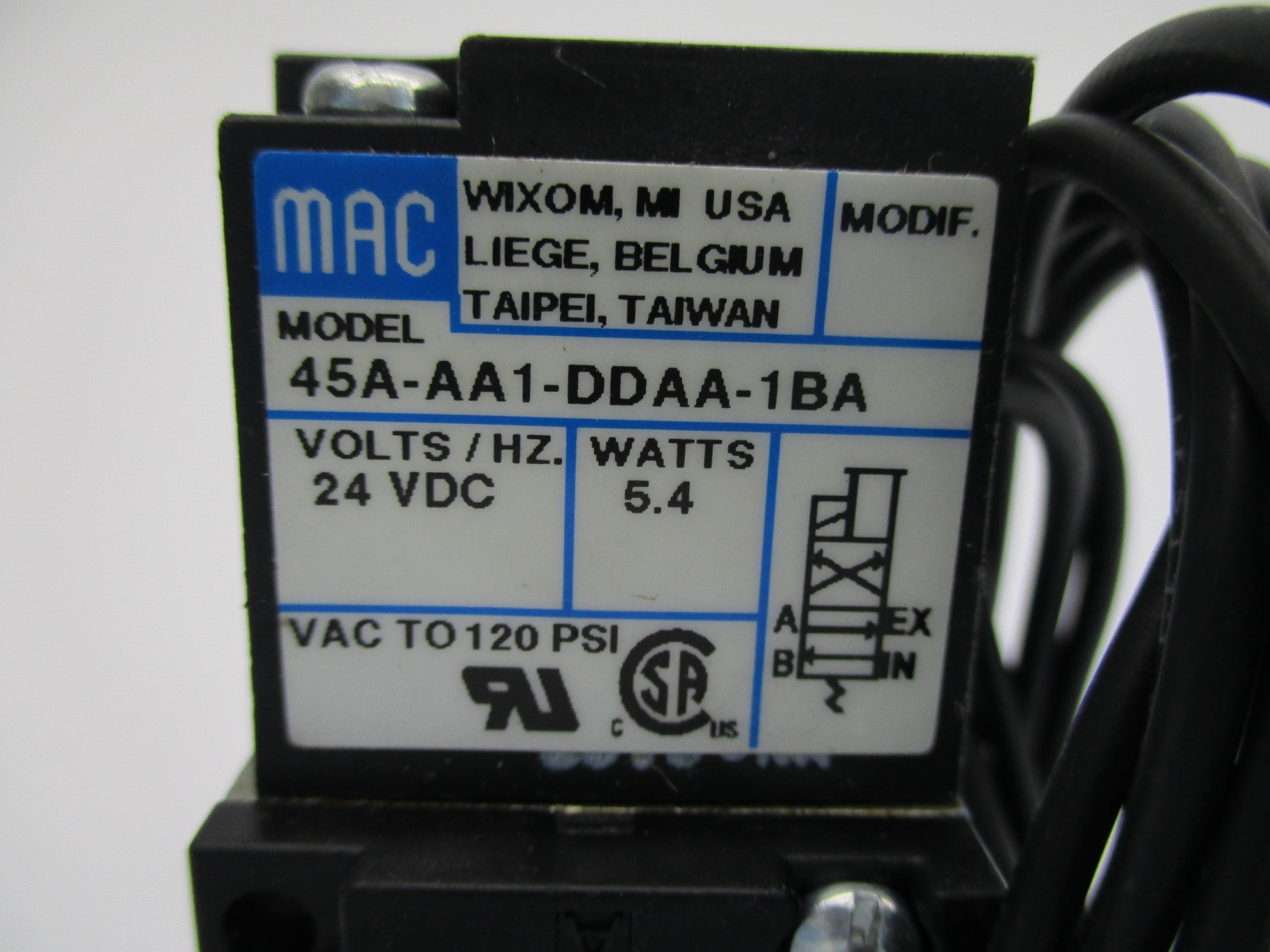 MAC 45A-AA1-DDAA-1BA 24VDC 120PSI NSNP