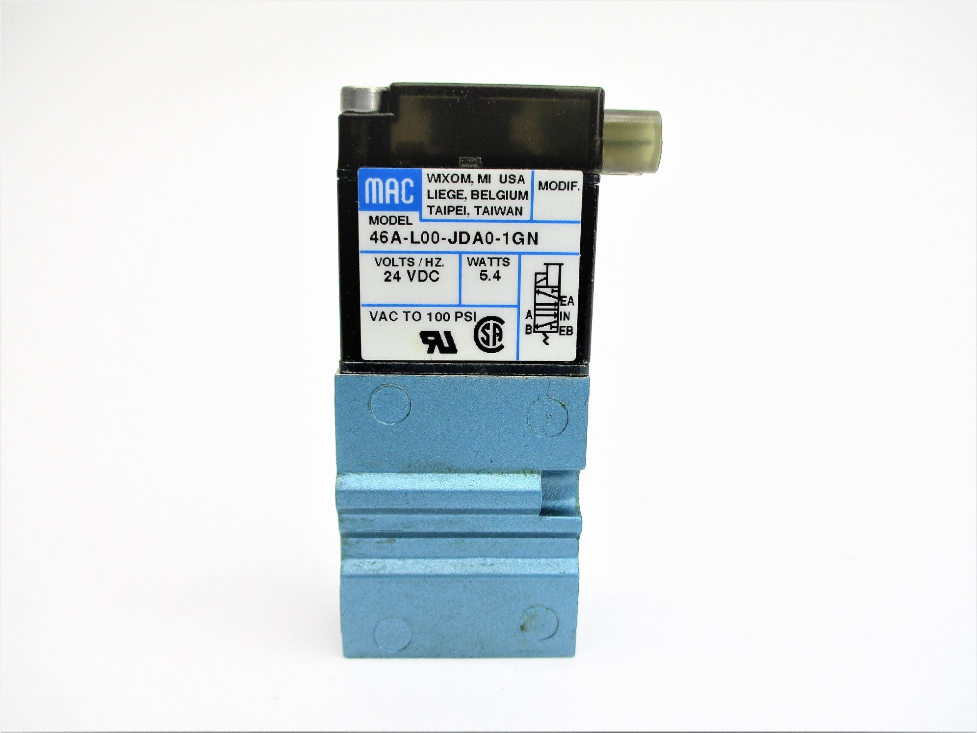 MAC 46A-L00-JDA0-1GN 24VDC 100PSI NSNP