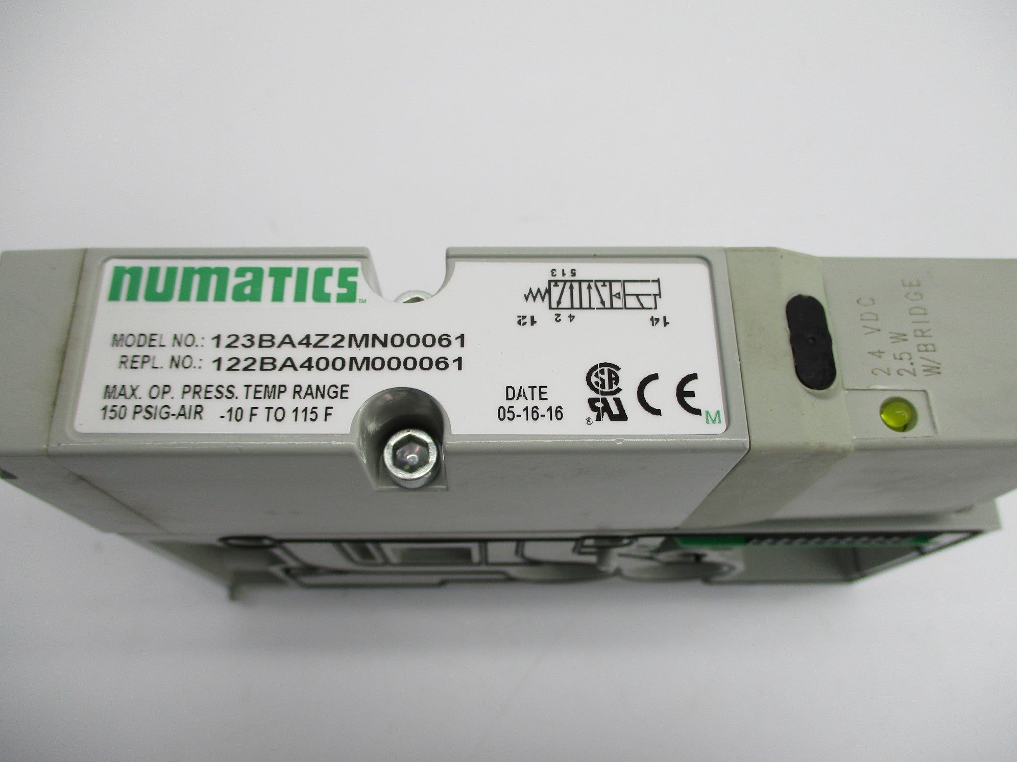 NUMATICS 123BA4Z2MN00061 24VDC 150PSIG NSNP