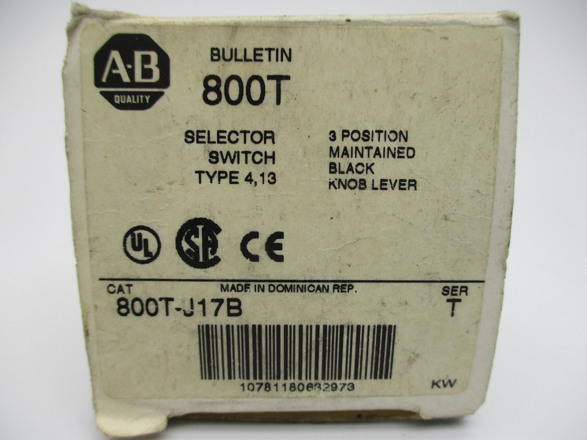 ALLEN BRADLEY 800T-J17B SER. T (WH) NSMP