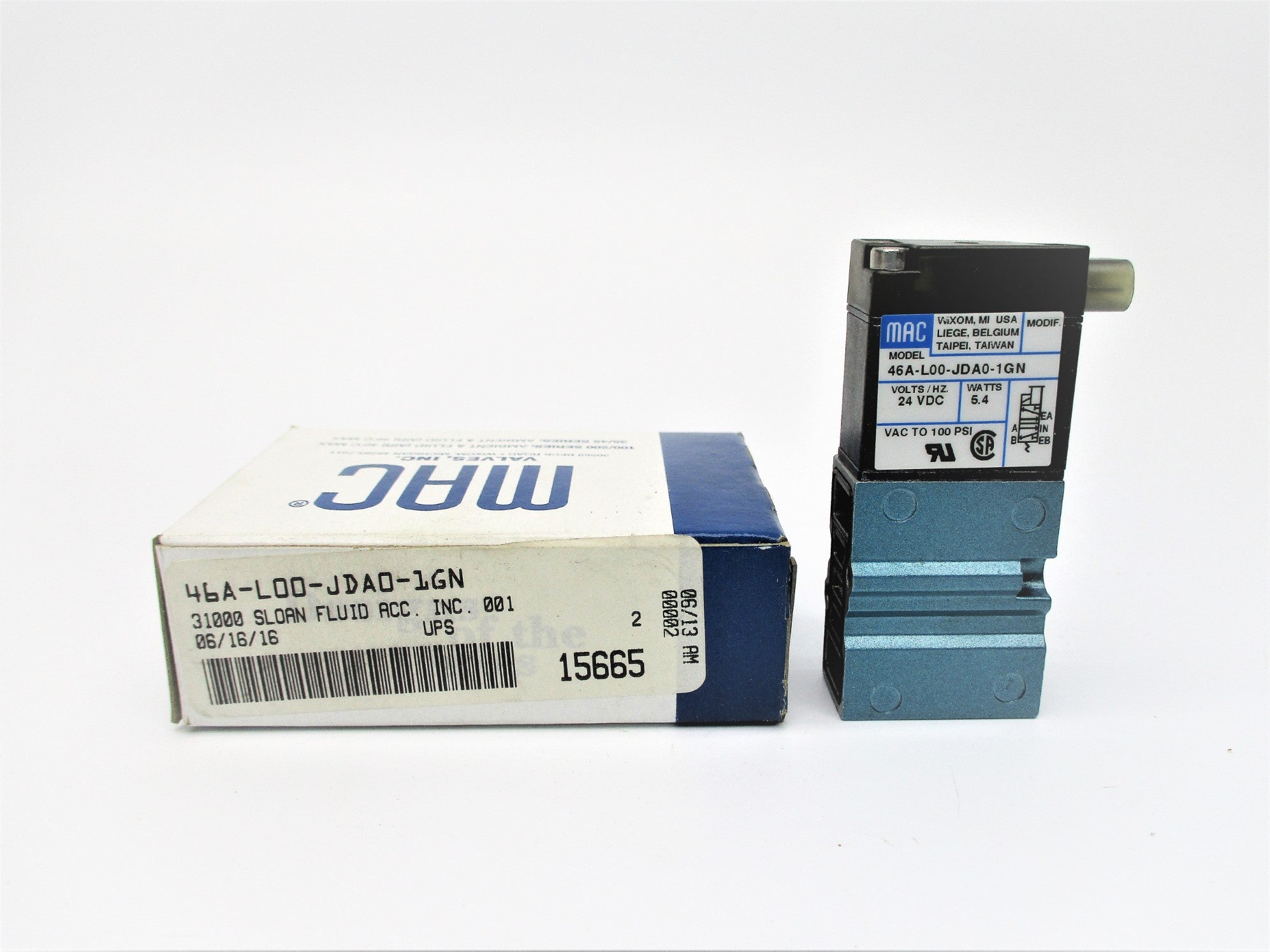 MAC 46A-L00-JDA0-1GN 24VDC 100PSI NSMP