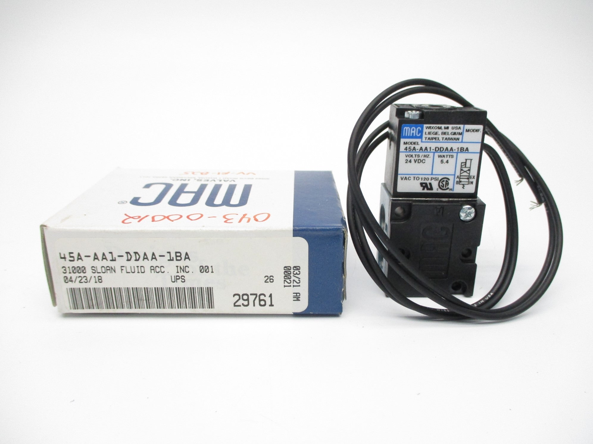 MAC 45A-AA1-DDAA-1BA 24VDC 120PSI NSMP
