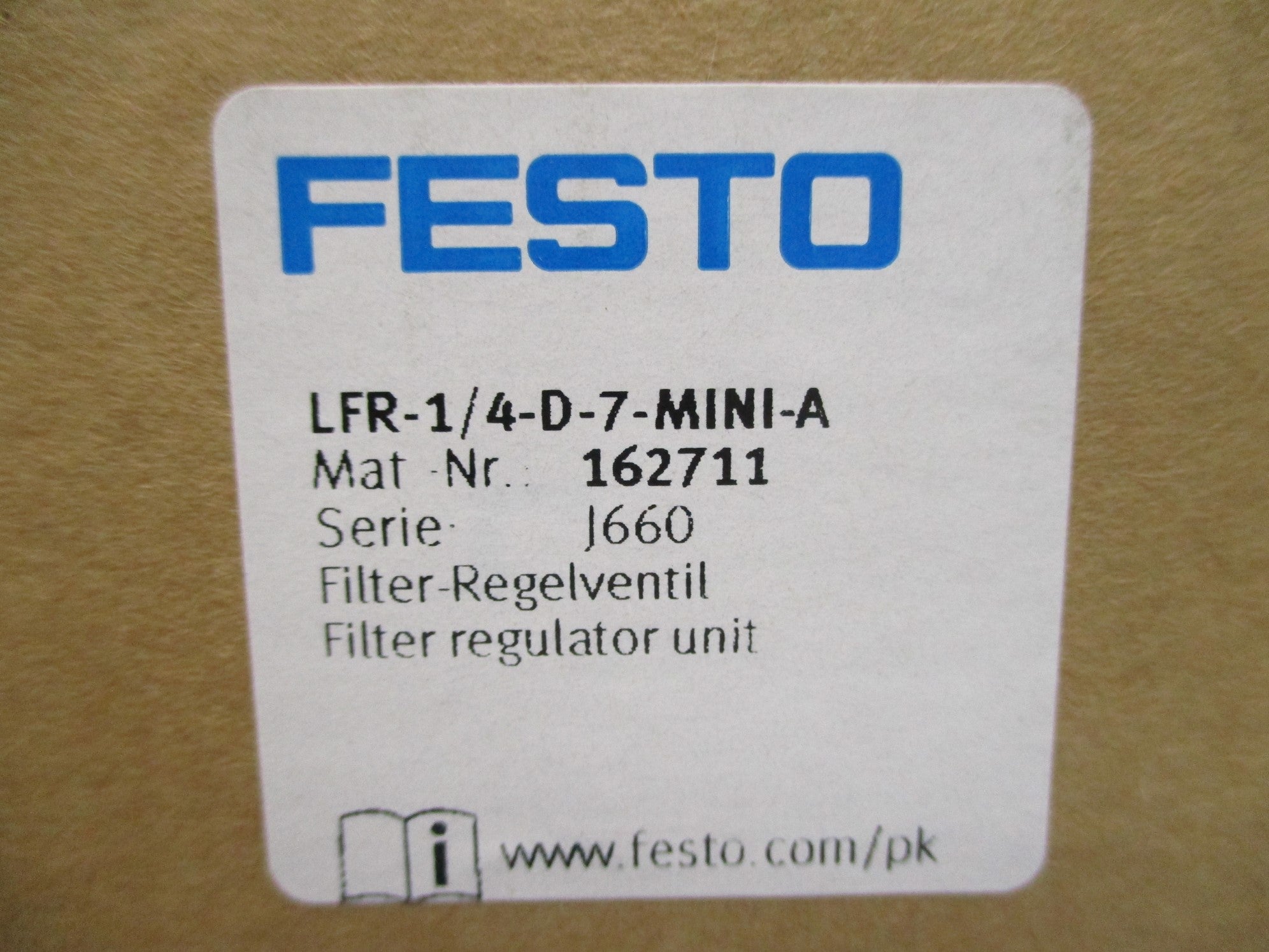 FESTO LFR-1/4-D-7-MINI-A 105/180PSI NSMP