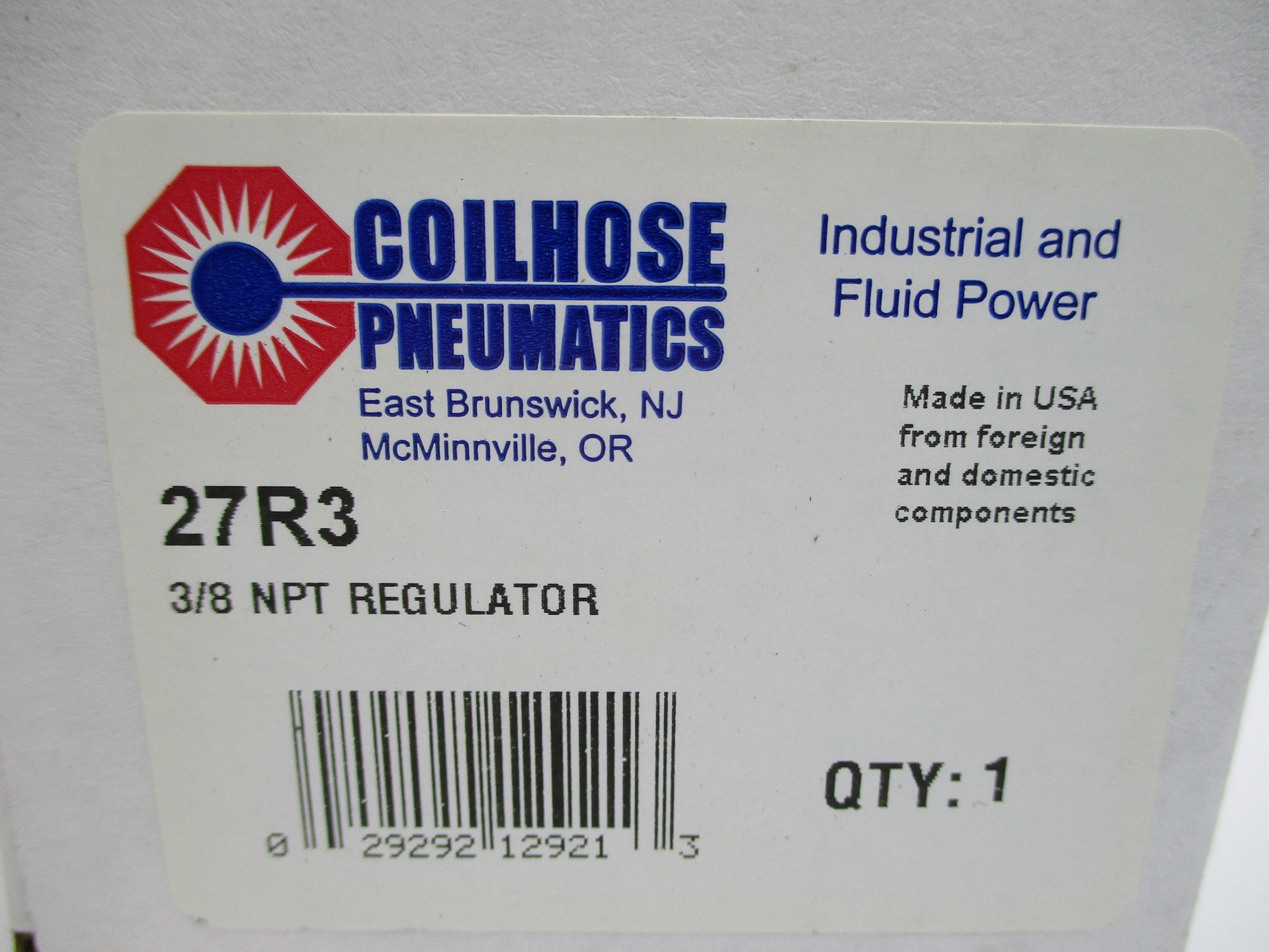 COILHOSE PNEUMATICS 27R3 0-125PSI NSMP