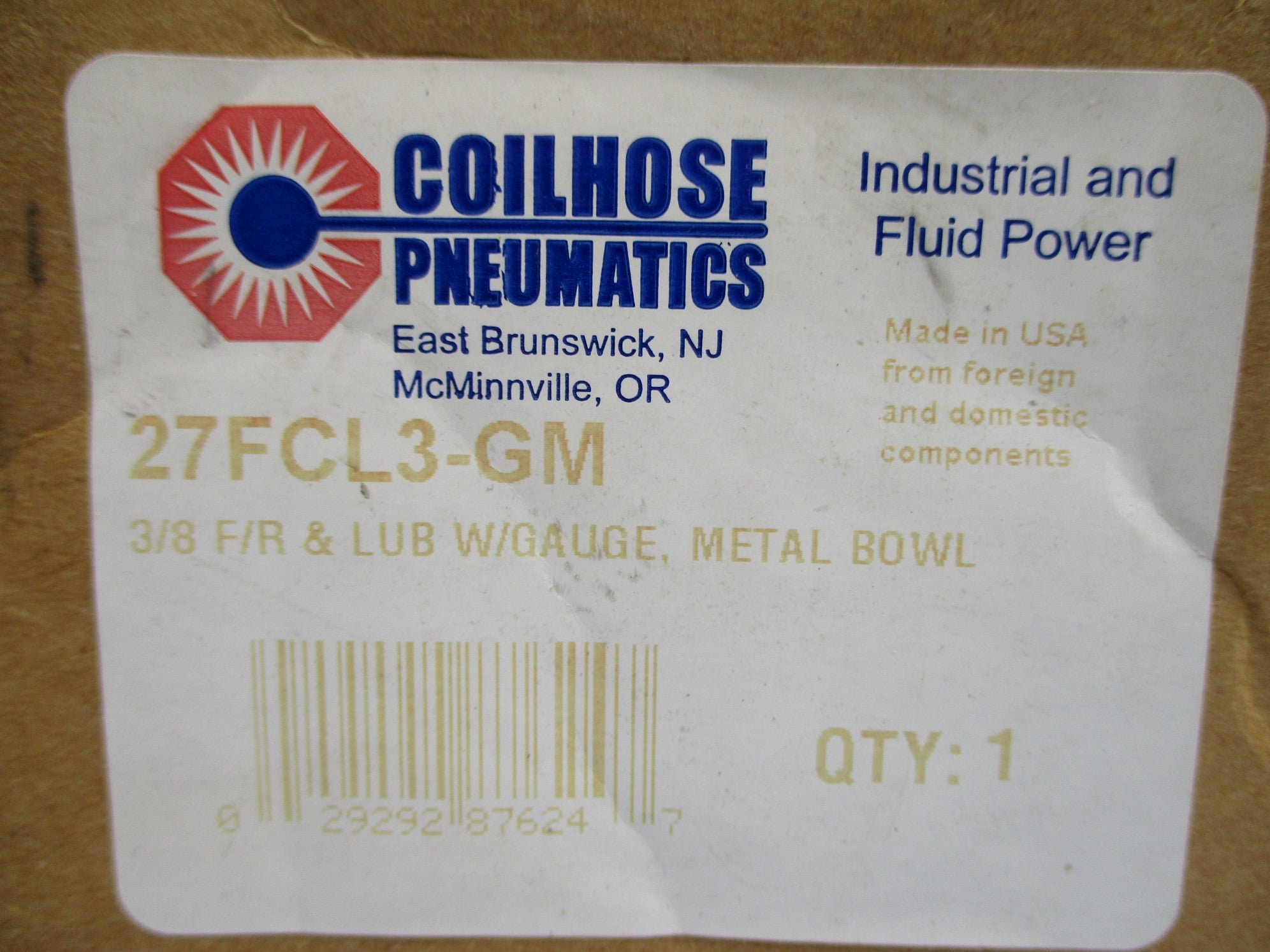 COILHOSE PNEUMATICS 27FCL3-GM 0-125PSI (NO GAUGE) NSMP