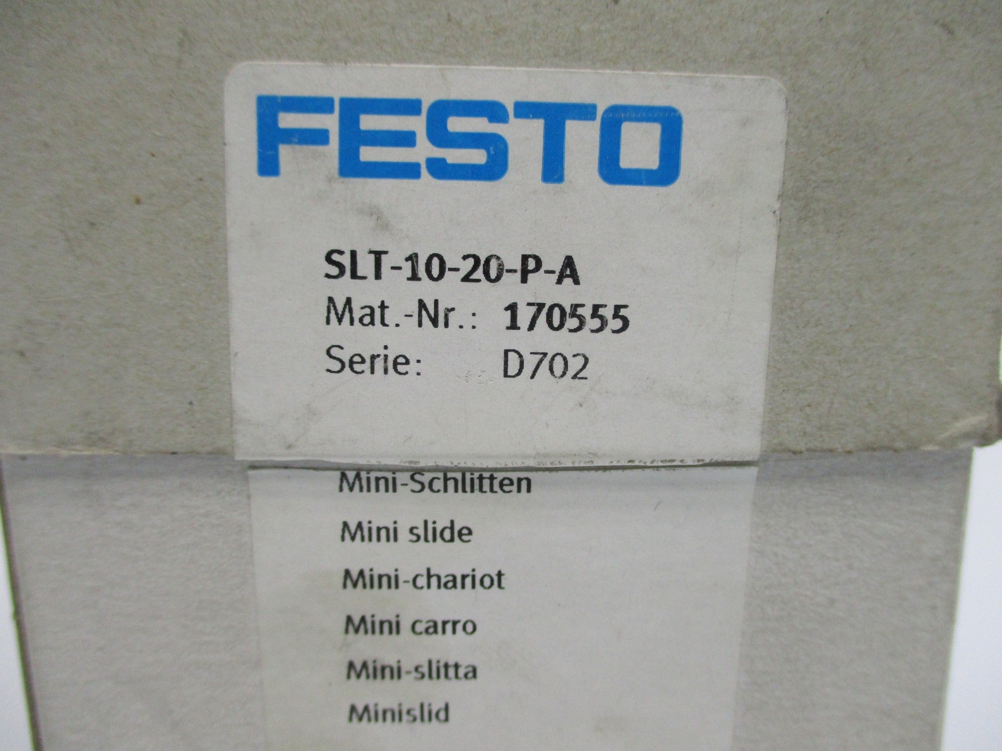 FESTO SLT-10-20-P-A NSMP