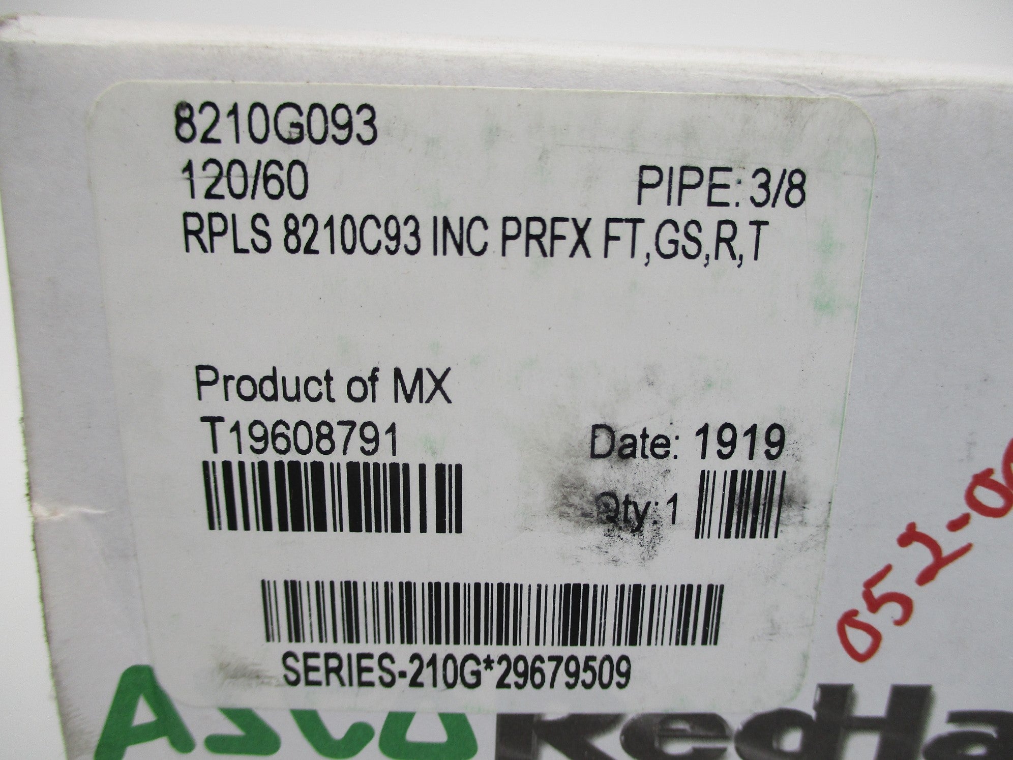 ASCO 8210G093 150PSI 120/60 NSMP