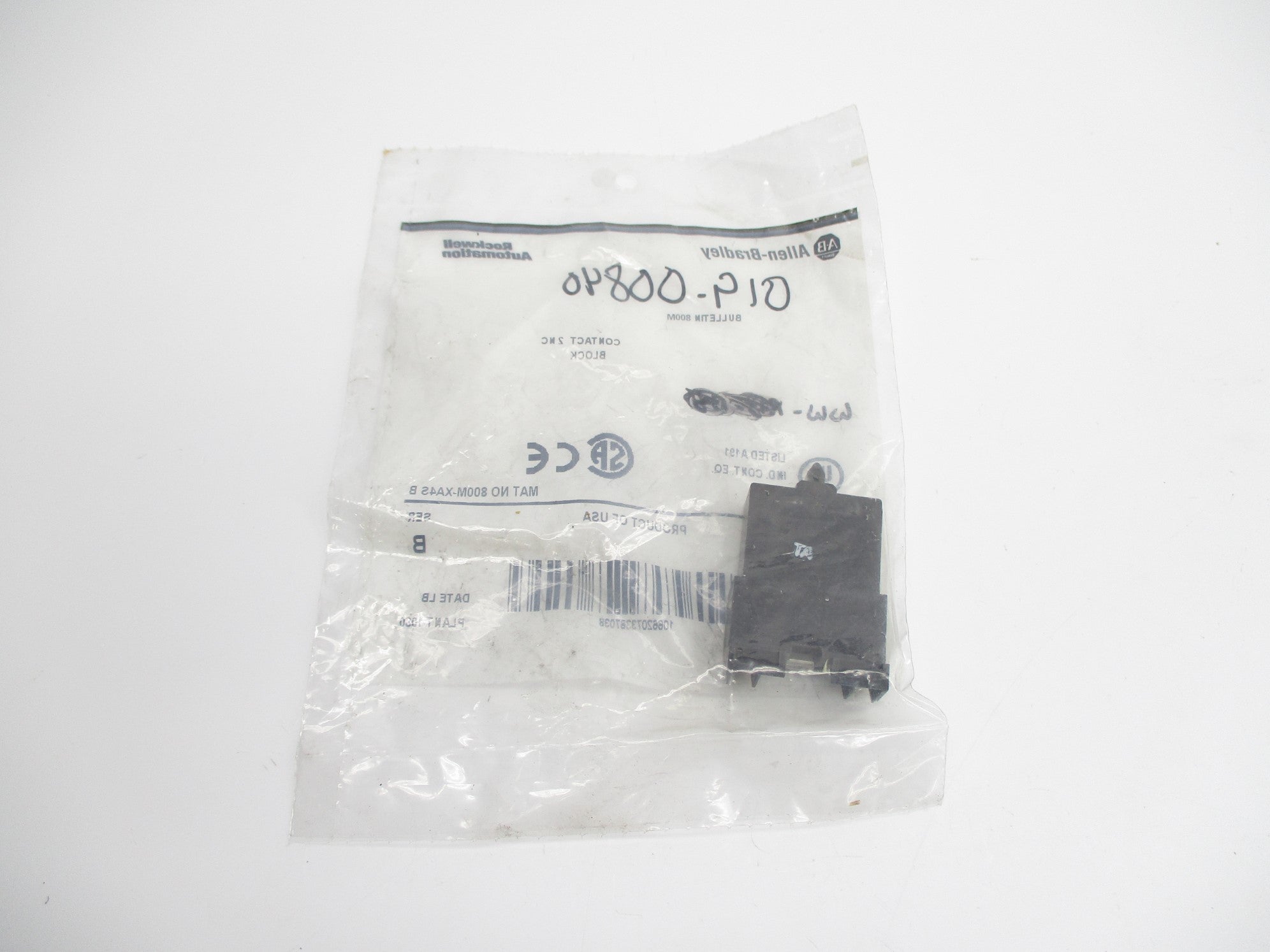 ALLEN BRADLEY 800M-XA4S SER. B (WH) NSMP
