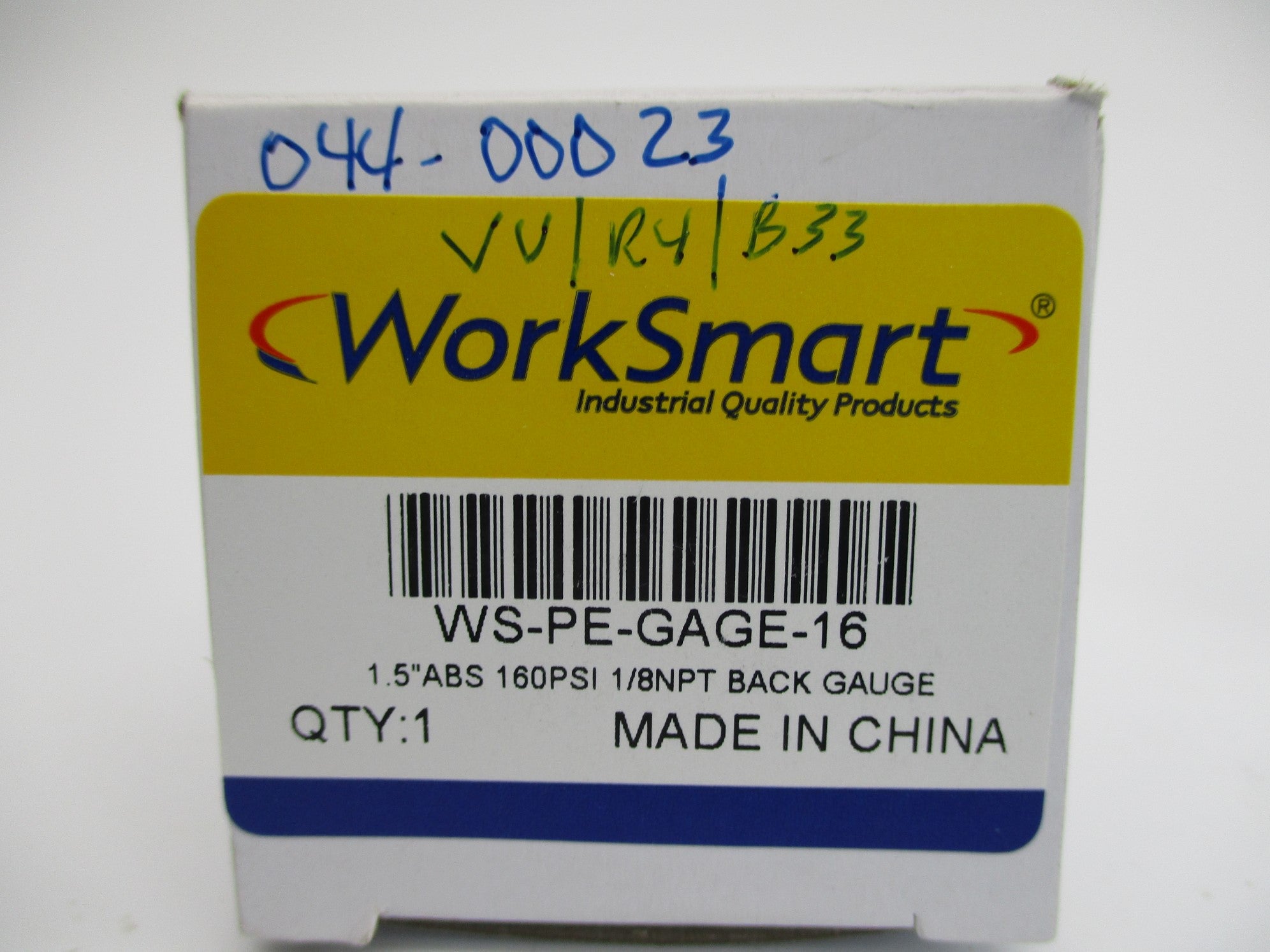 WORKSMART WS-PE-GAGE-16 0-160PSI 1.5" NSMP