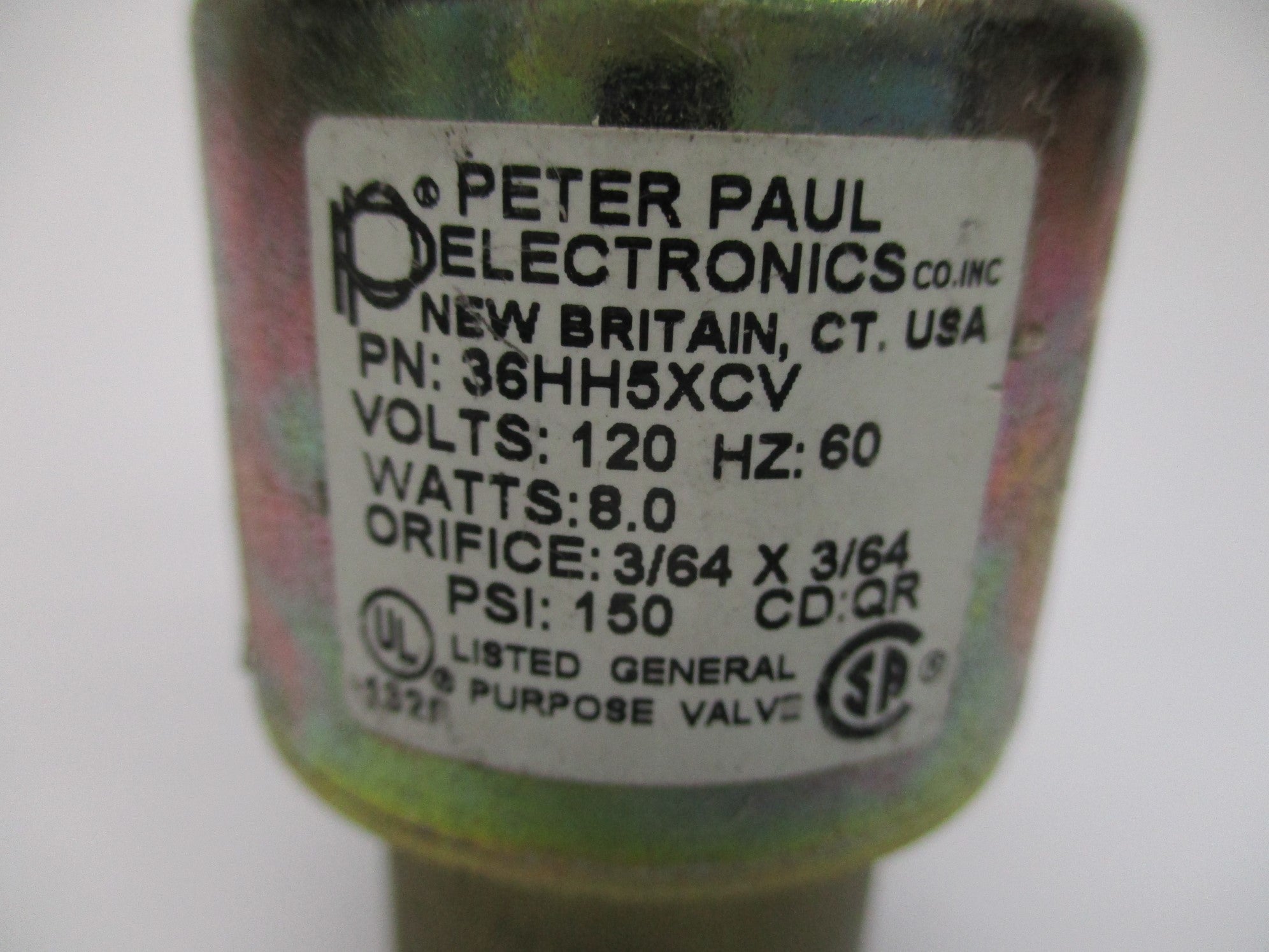 PETER PAUL ELECTRONICS 36HH5XCV 120V 150PSI NSNP