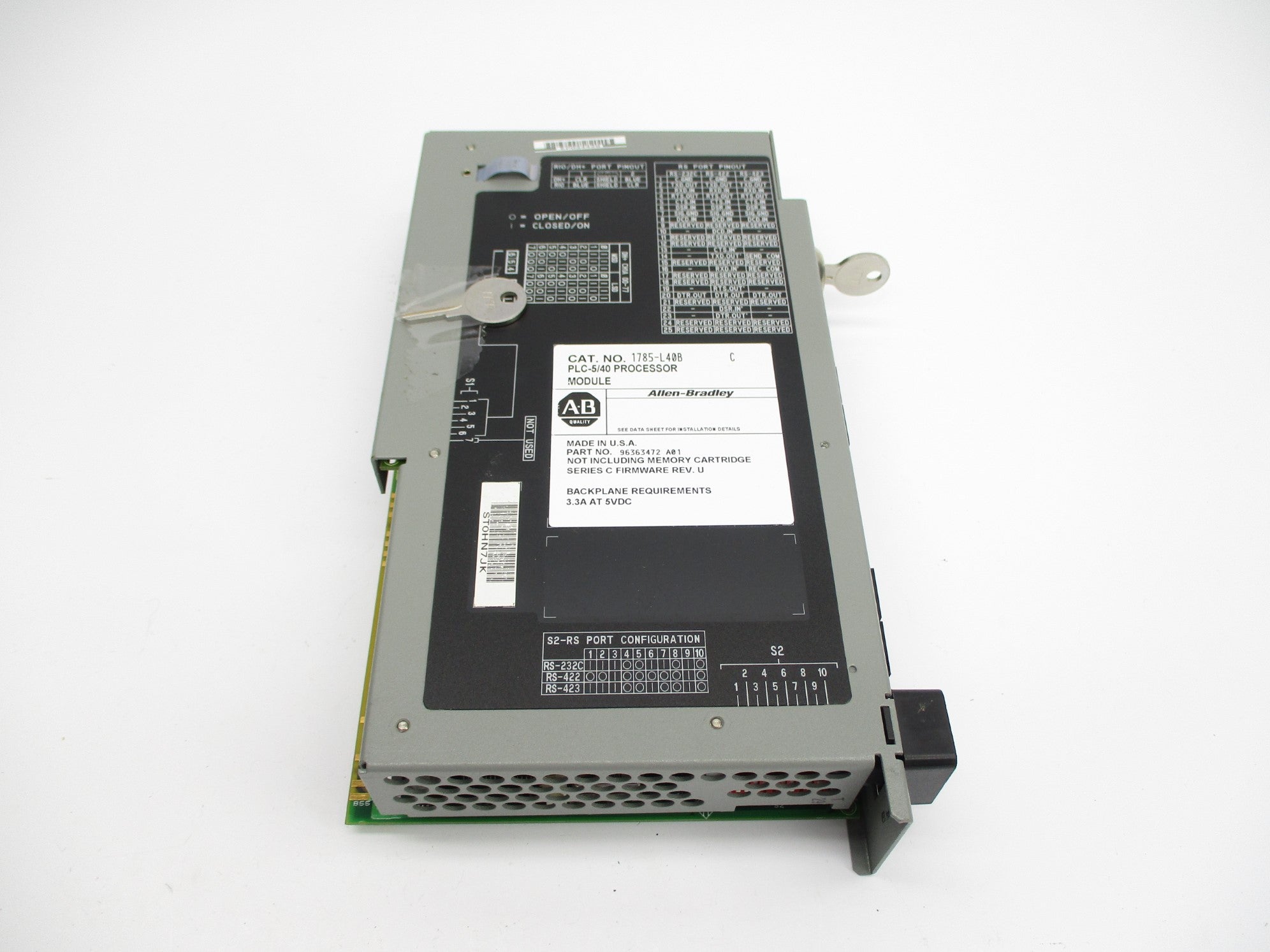 ALLEN BRADLEY 1785-L40B SER. C F/W U UNMP