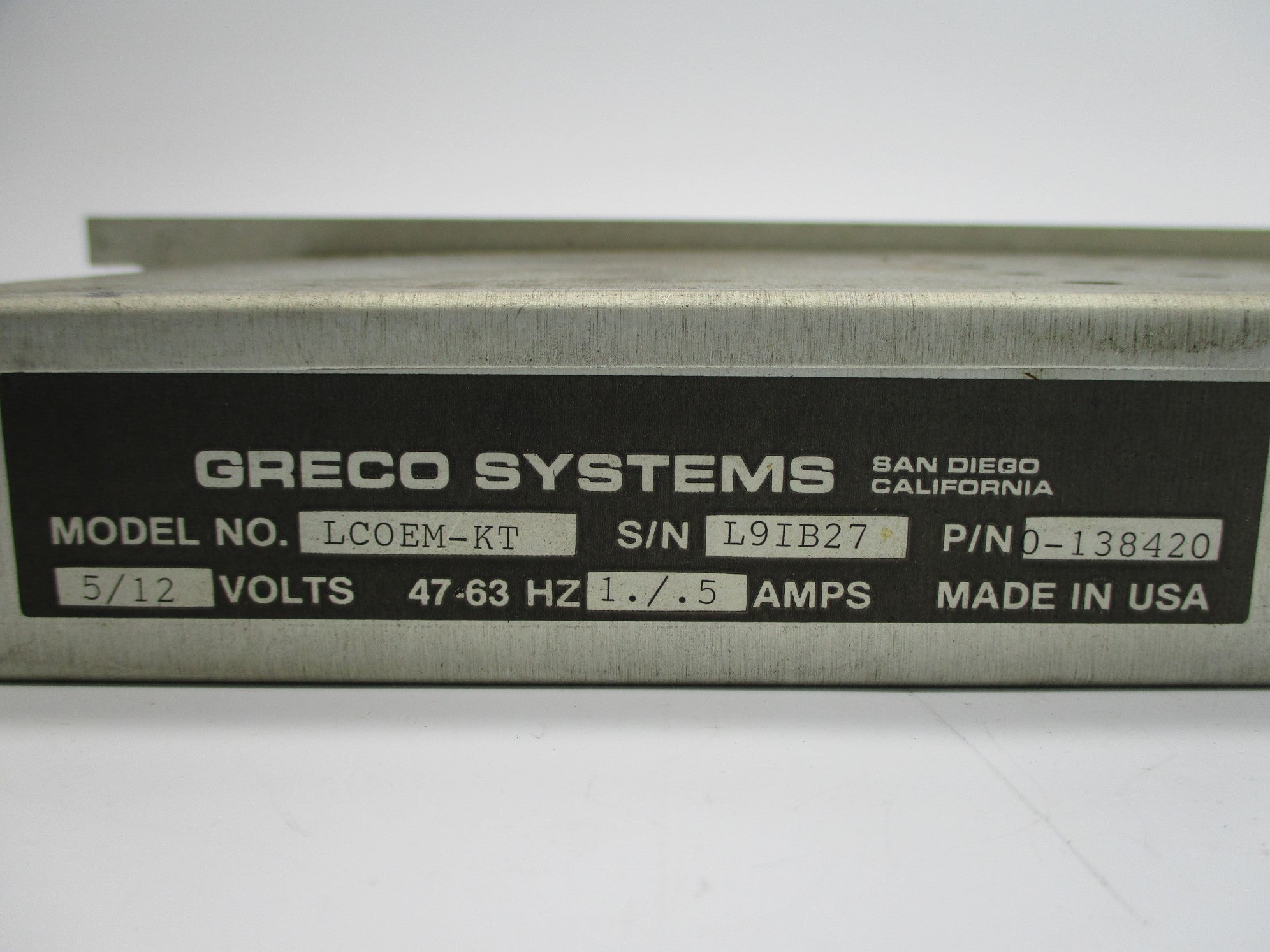 GRECO SYSTEMS 0-138420 LCOEM-KT UNMP