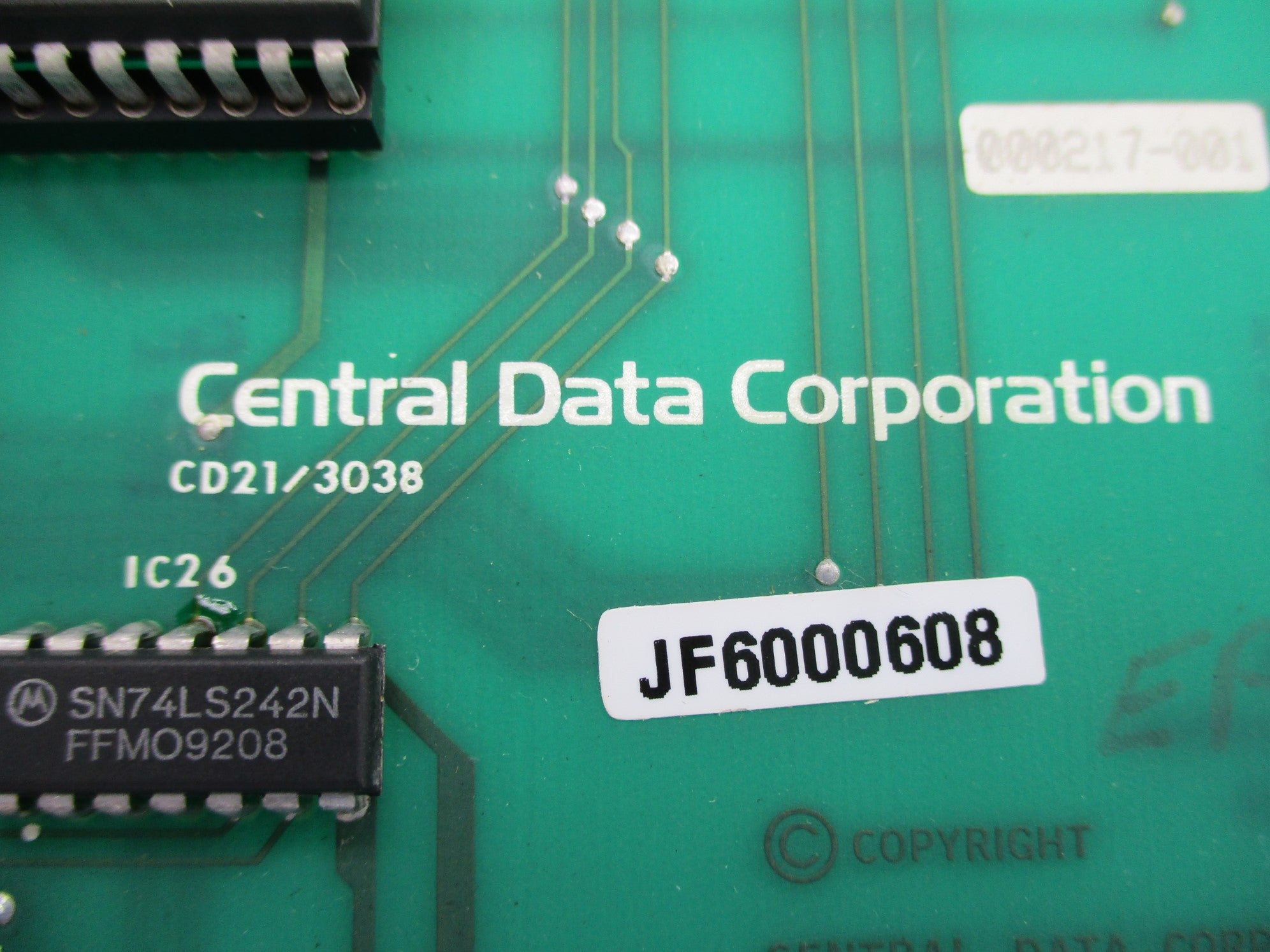 CENTRAL DATA CD21/3038 UNMP