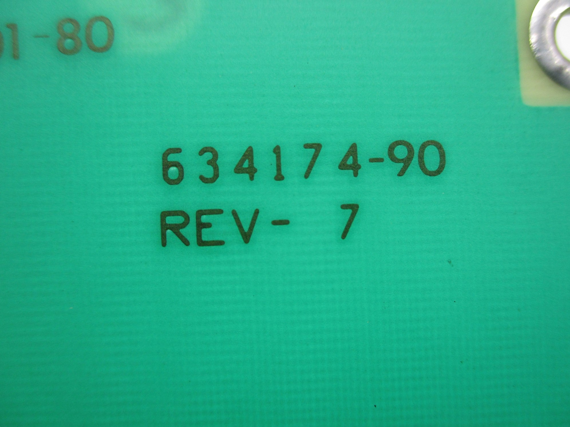 INDUSTRIAL SPARE PART 634174-90 REV. 7 UNMP