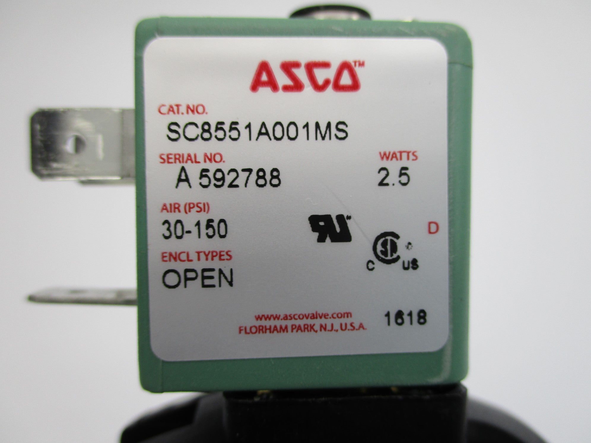 ASCO SC8551A001MS 120VAC 30-150PSI NSNP