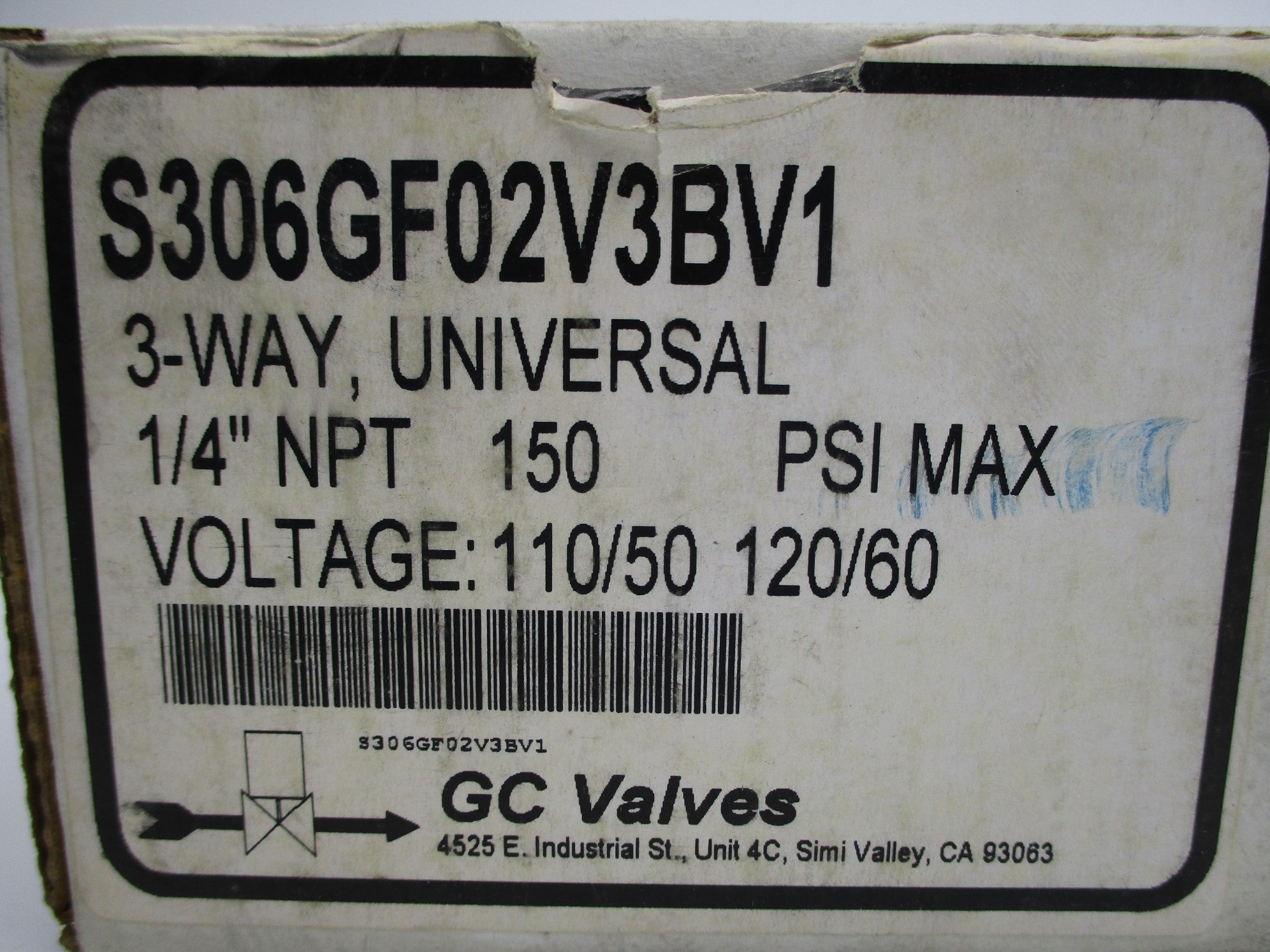 GC VALVES S306GF02V3BV1 150PSI 110/120V NSMP