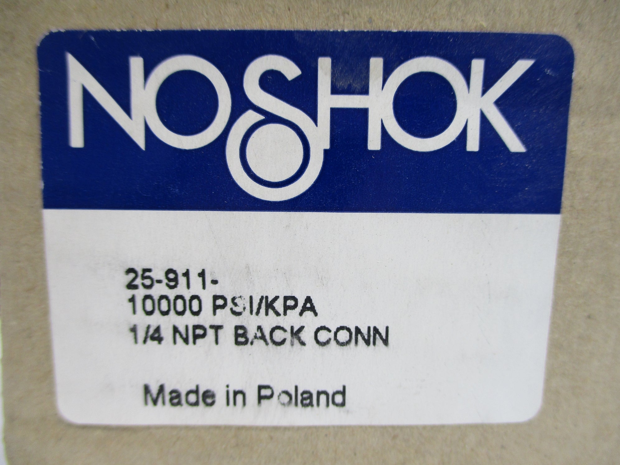 NOSHOK 25-911-10000 10000PSI/KPA NSMP
