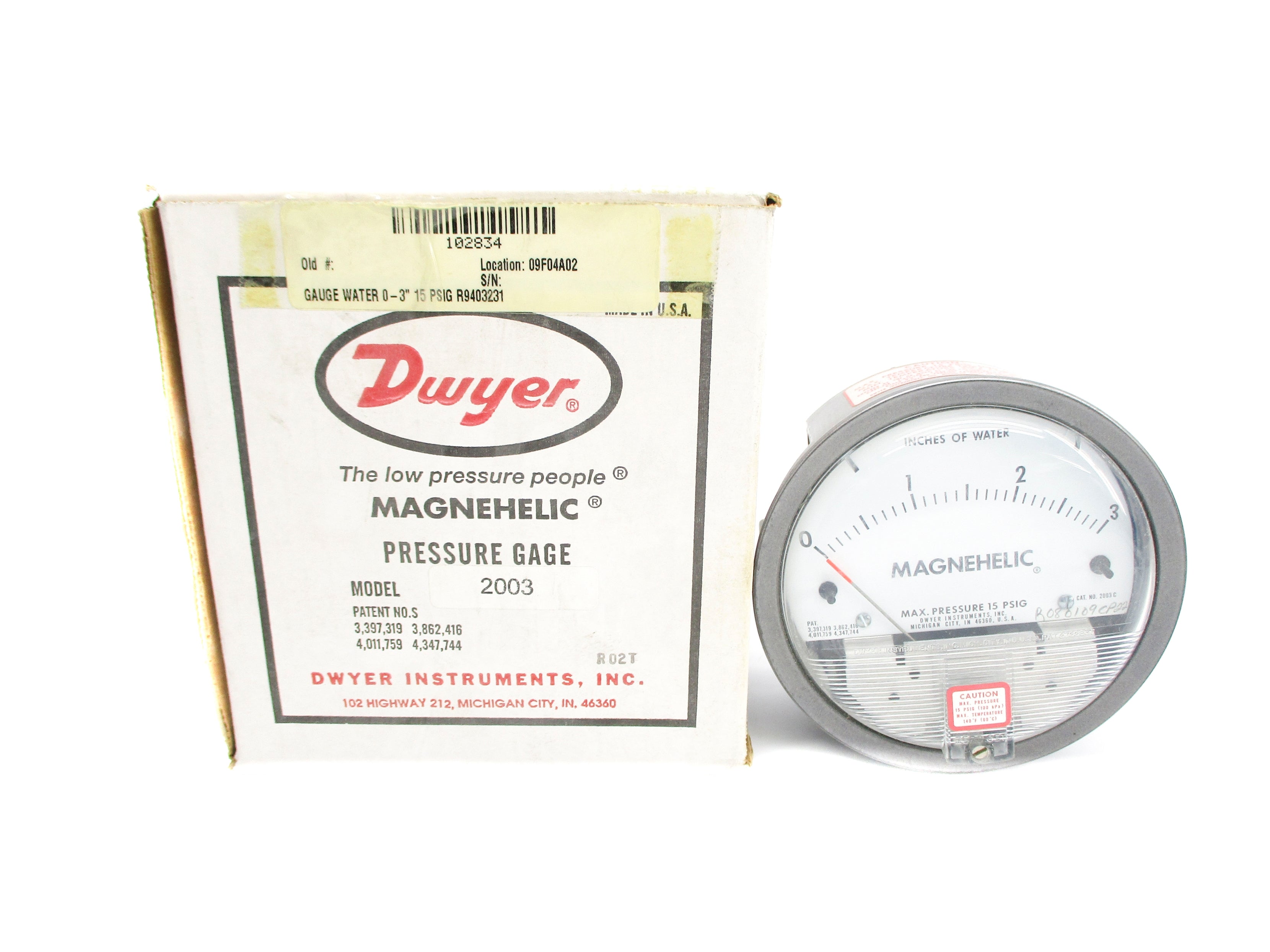DWYER 2003-C 15PSIG NSMP