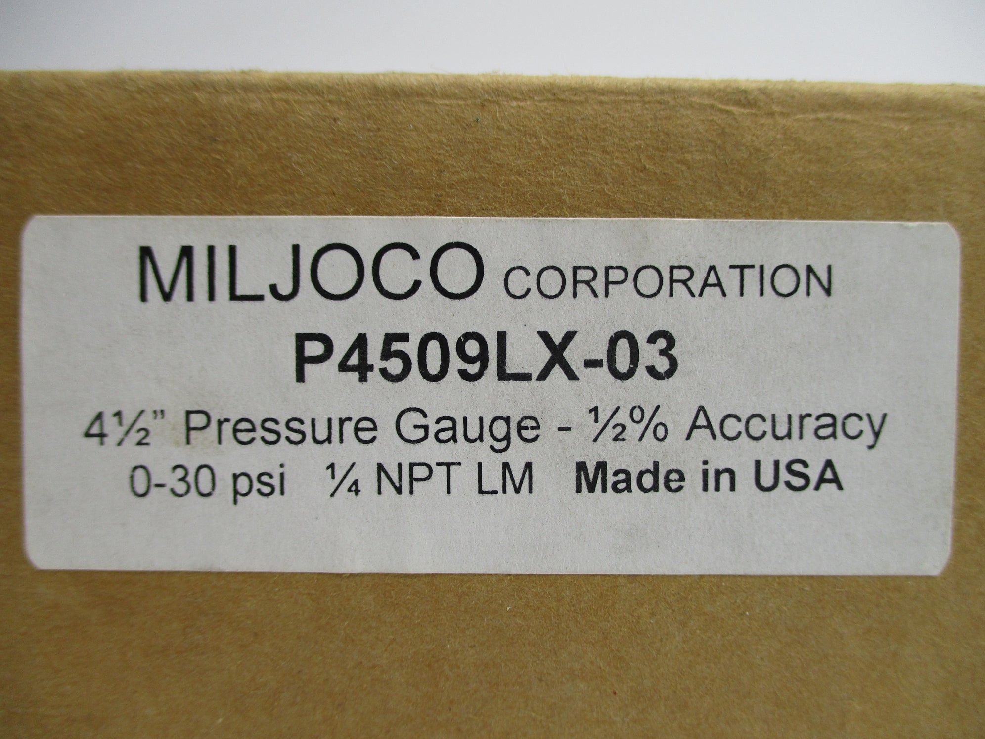 MILJOCO P4509LX-03 0-30PSI NSMP