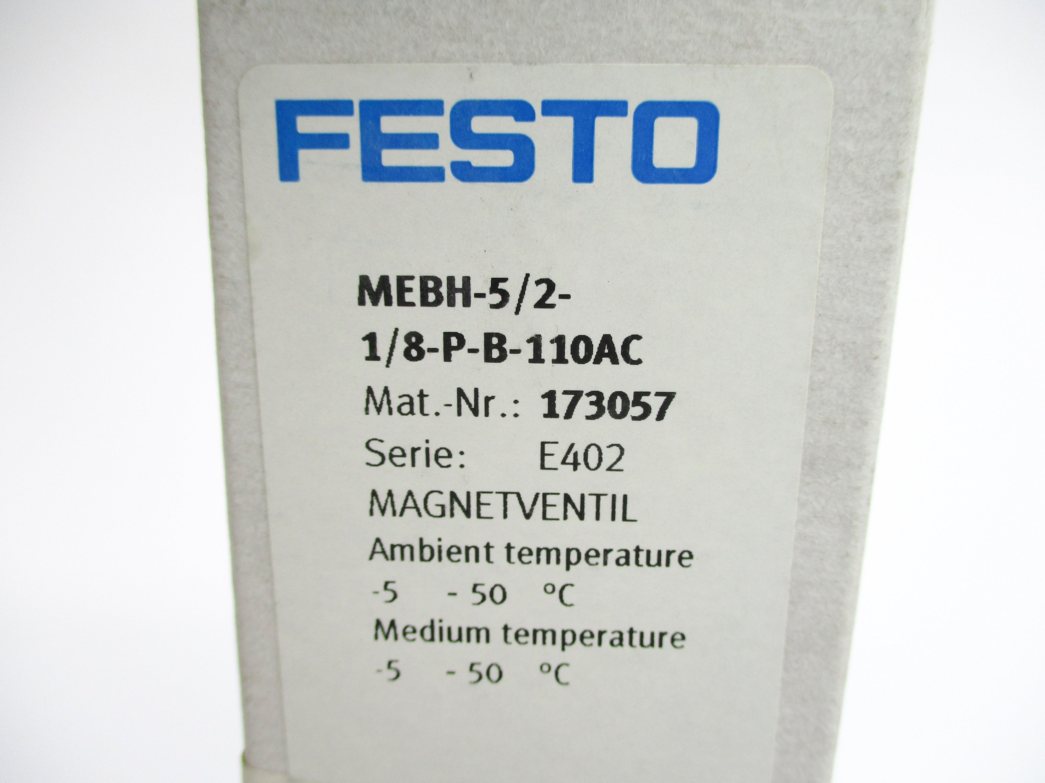 FESTO MEBH-5/2-1/8-P-B-110AC 110VAC NSMP