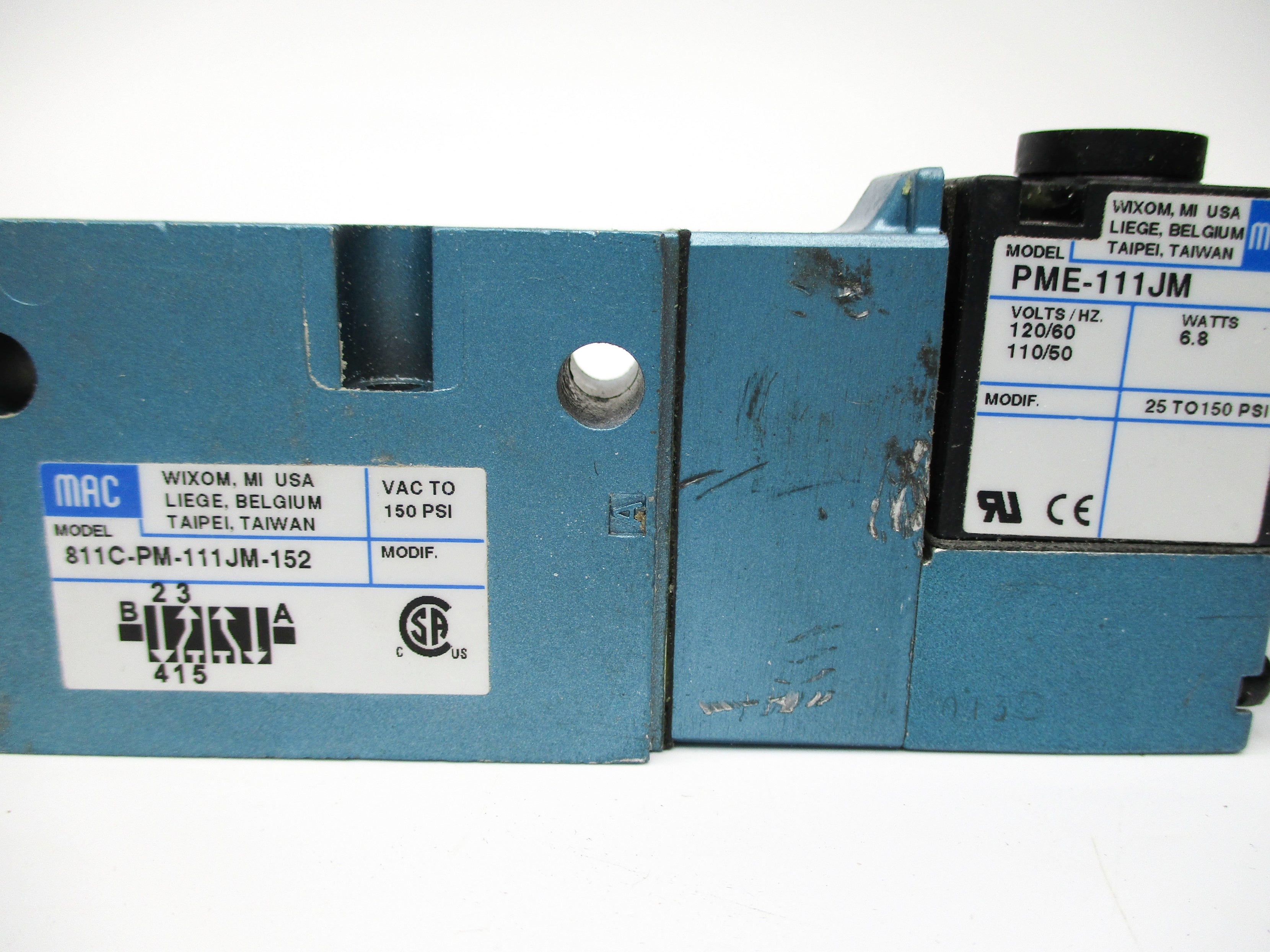 MAC 811C-PM-111JM-152 150PSI 110/120V UNMP
