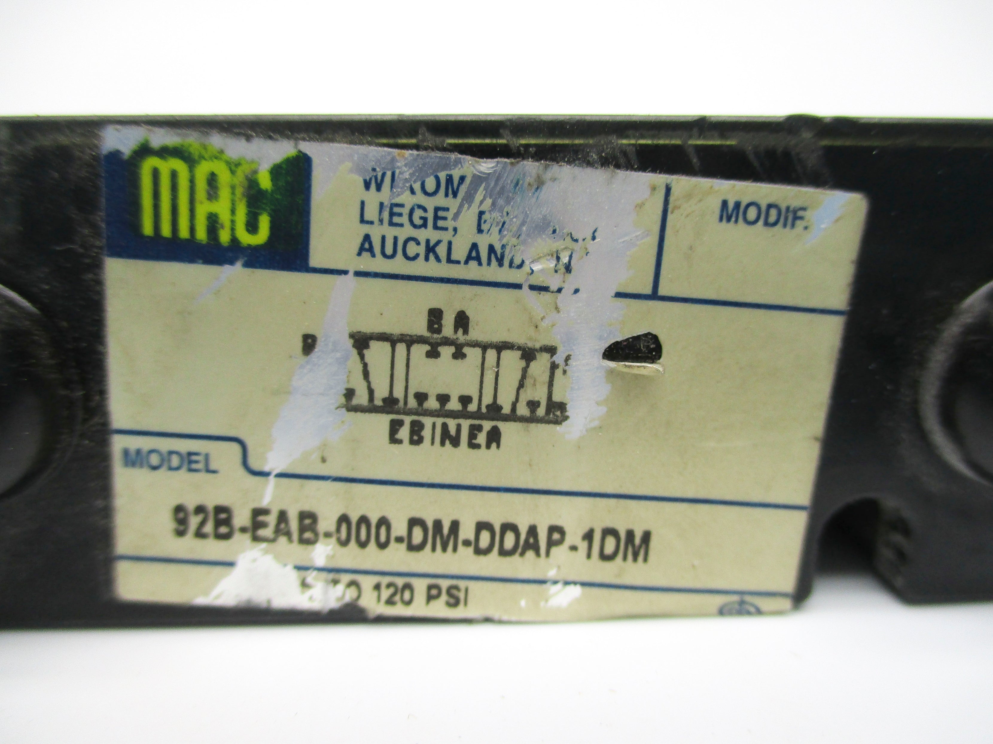 MAC 92B-EAB-000-DM-DDAP-1DM 120PSI 24VDC UNMP