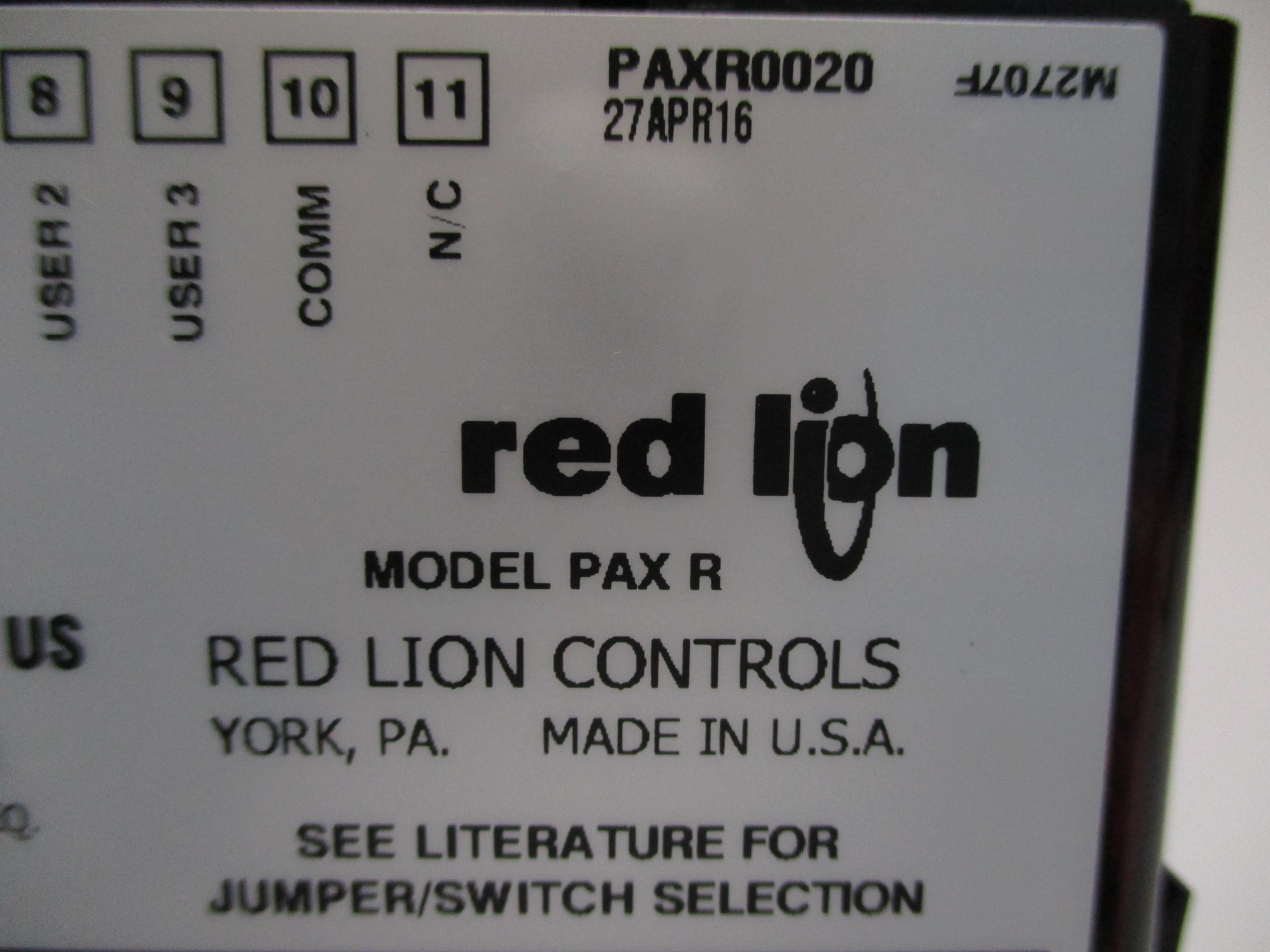 RED LION CONTROLS PAXR0020 NSNP