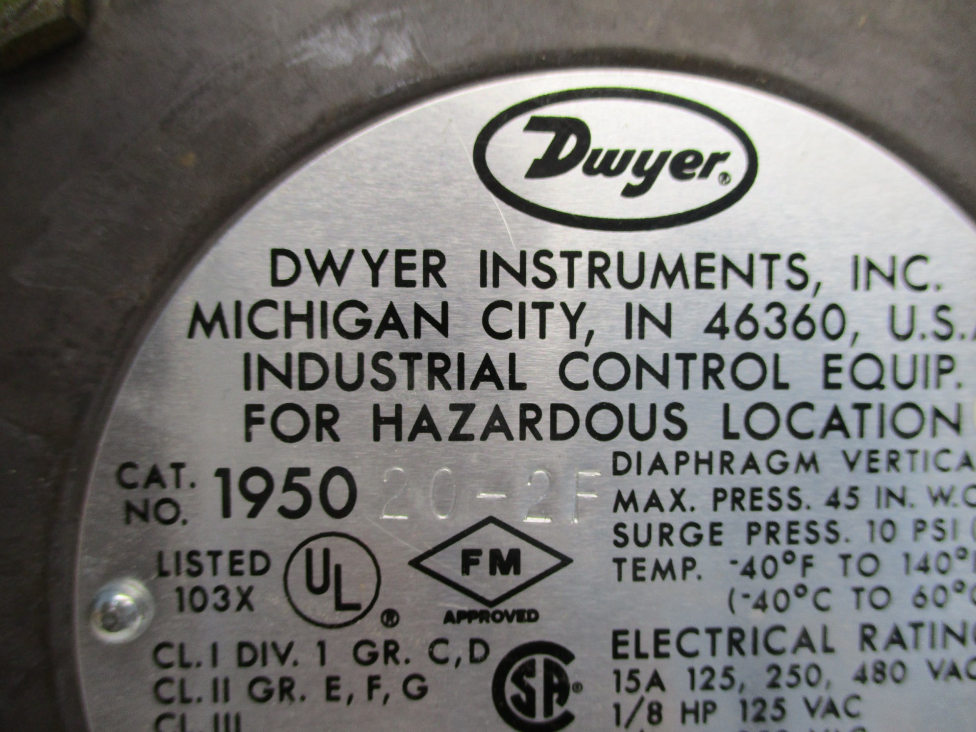 DWYER 1950-20-2F NSNP