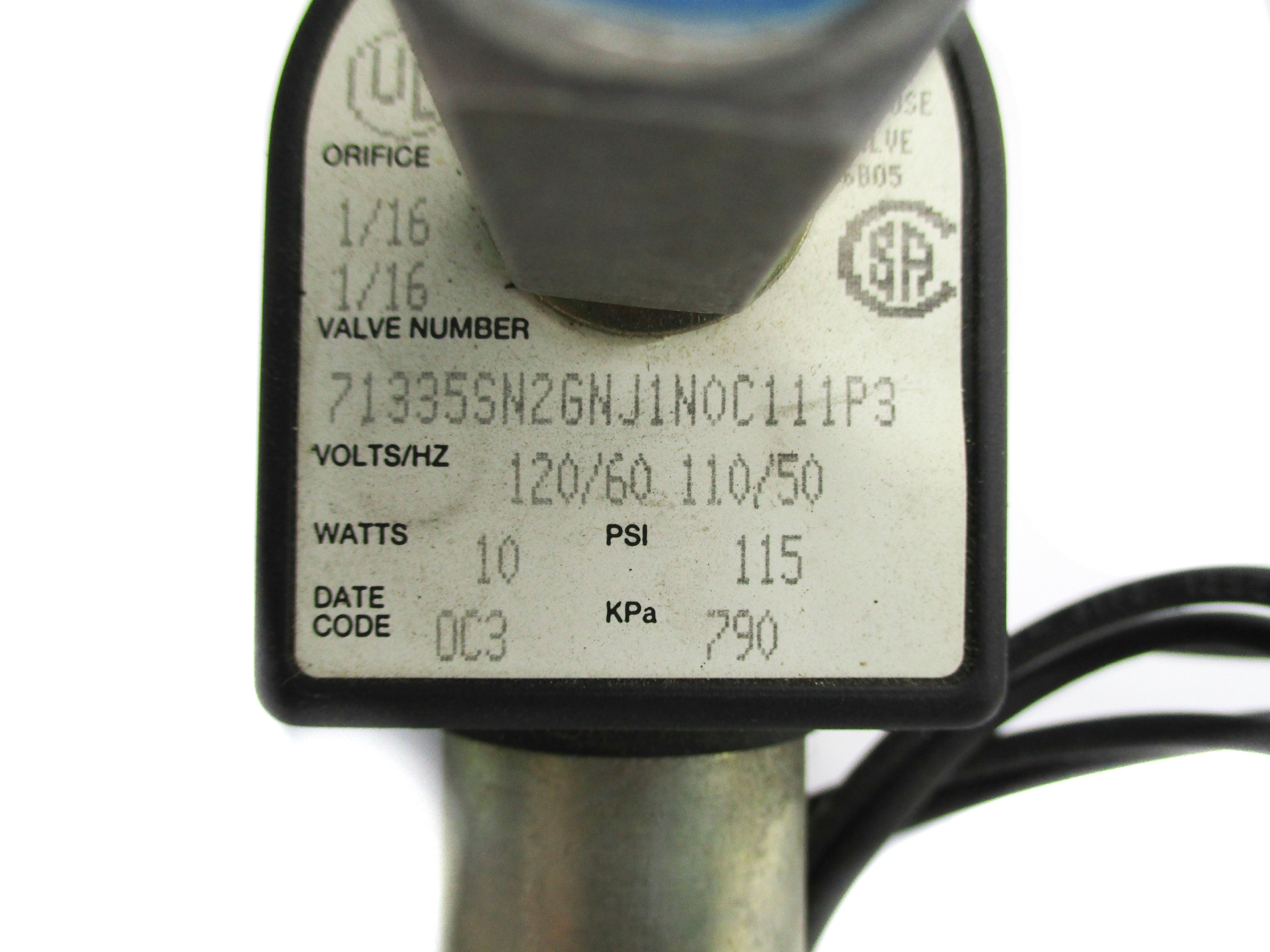 HONEYWELL 71335SN2GNJ1N0C111P3 110/120V 115PSI NSNP