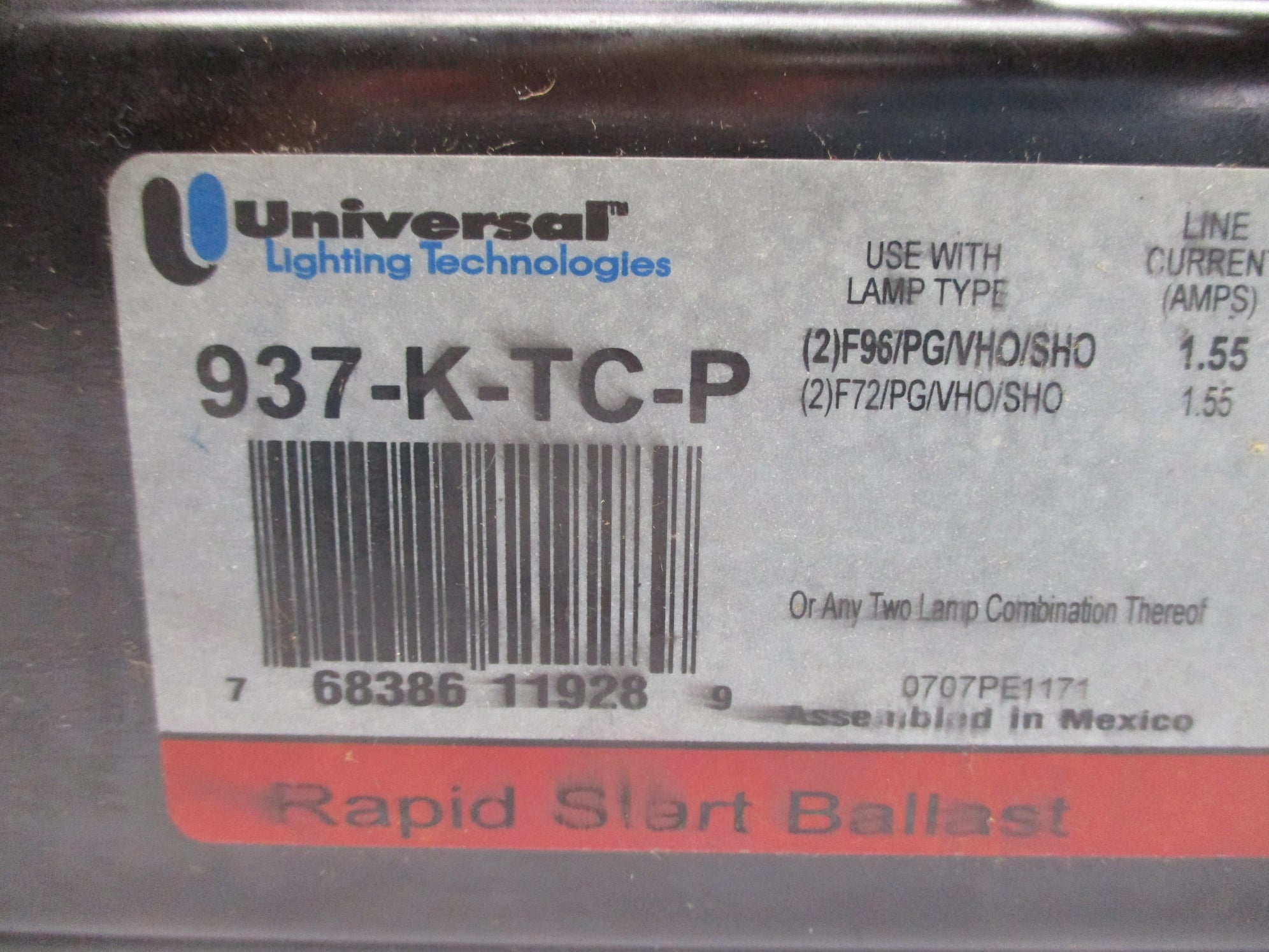 UNIVERSAL LIGHTING TECHNOLOGIES 937-K-TC-P NSNP