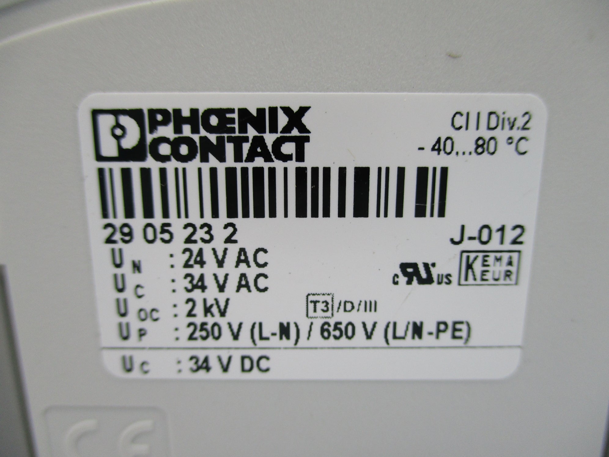 PHOENIX CONTACT PLT-SEC-T3-24-P PLT-SEC-T3-BE NUPI