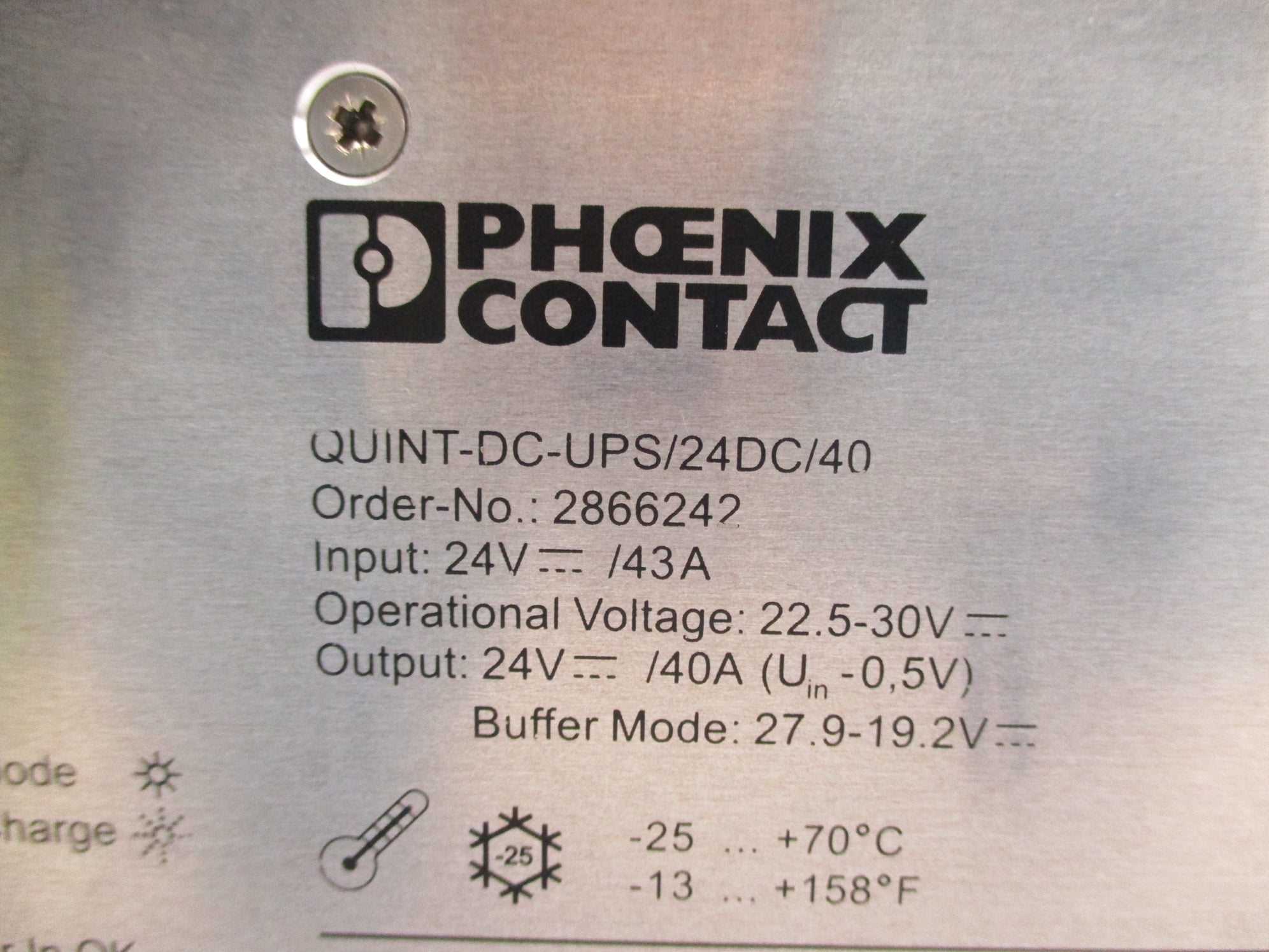 PHOENIX CONTACT QUINT-DC-UPS/24DC/40 NUPI