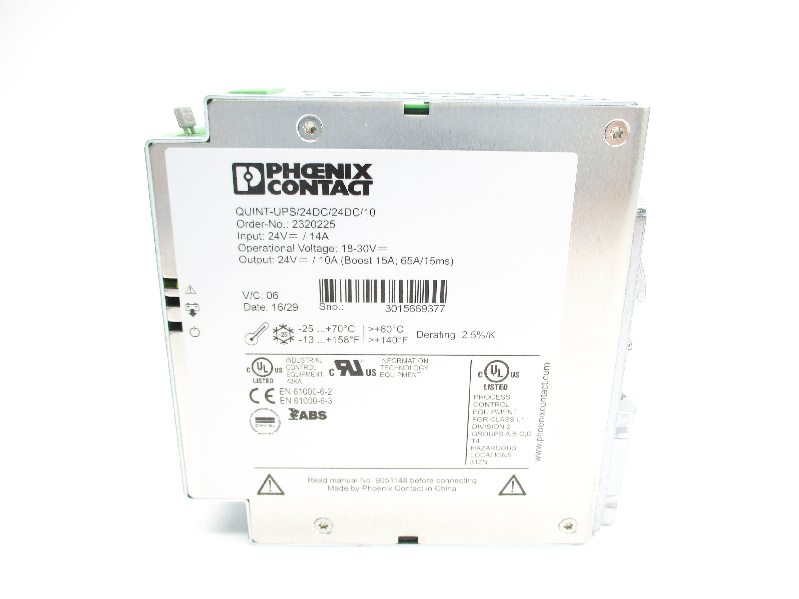 PHOENIX CONTACT QUINT-UPS/24DC/24DC/10 NUPI