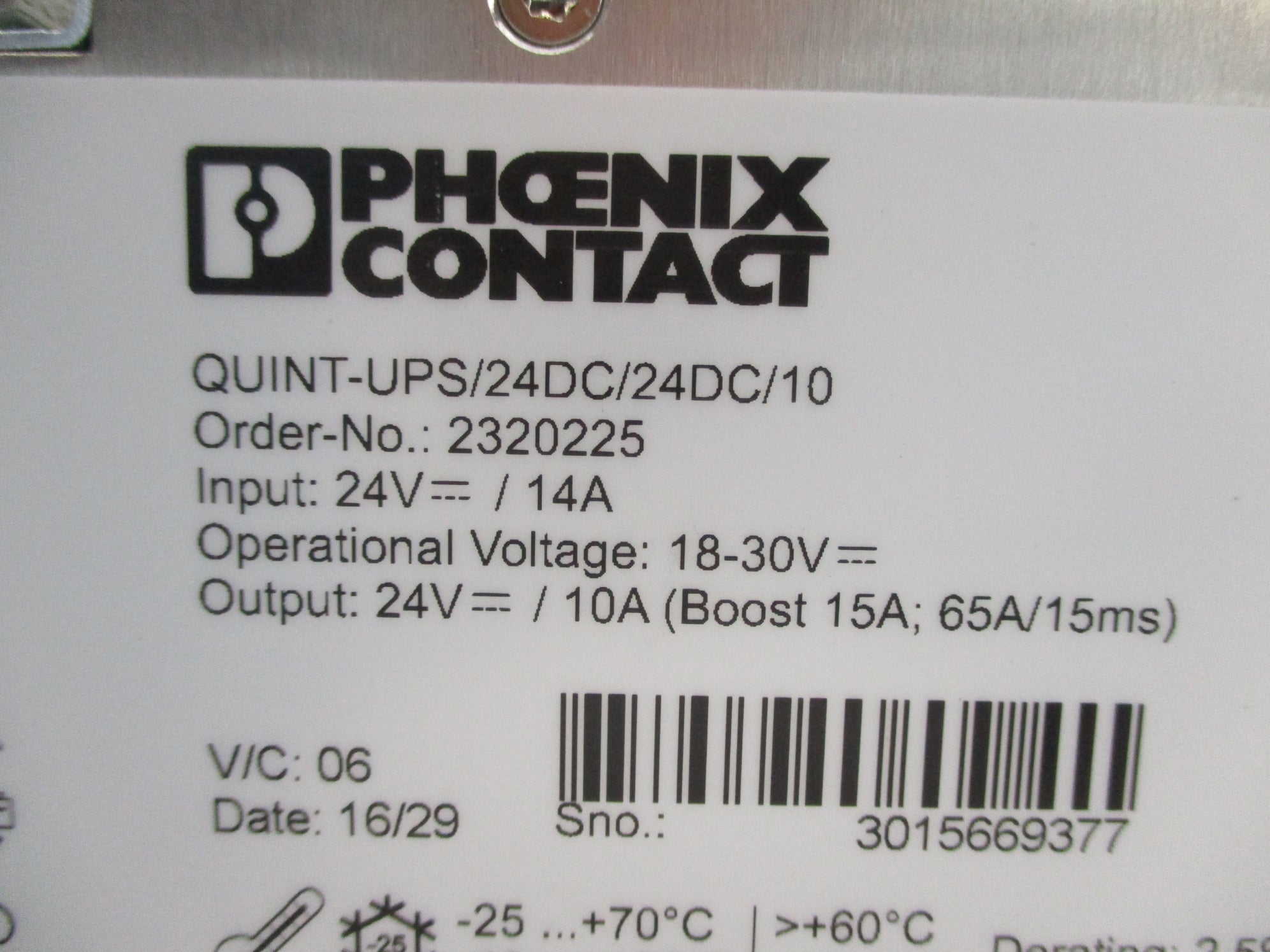 PHOENIX CONTACT QUINT-UPS/24DC/24DC/10 NUPI