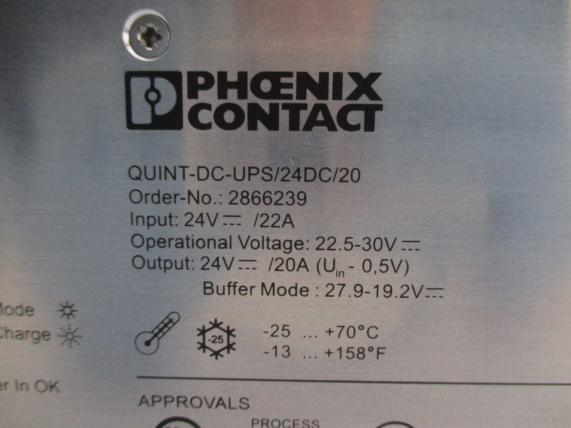 PHOENIX CONTACT QUINT-DC-UPS/24DC/20 NUPI